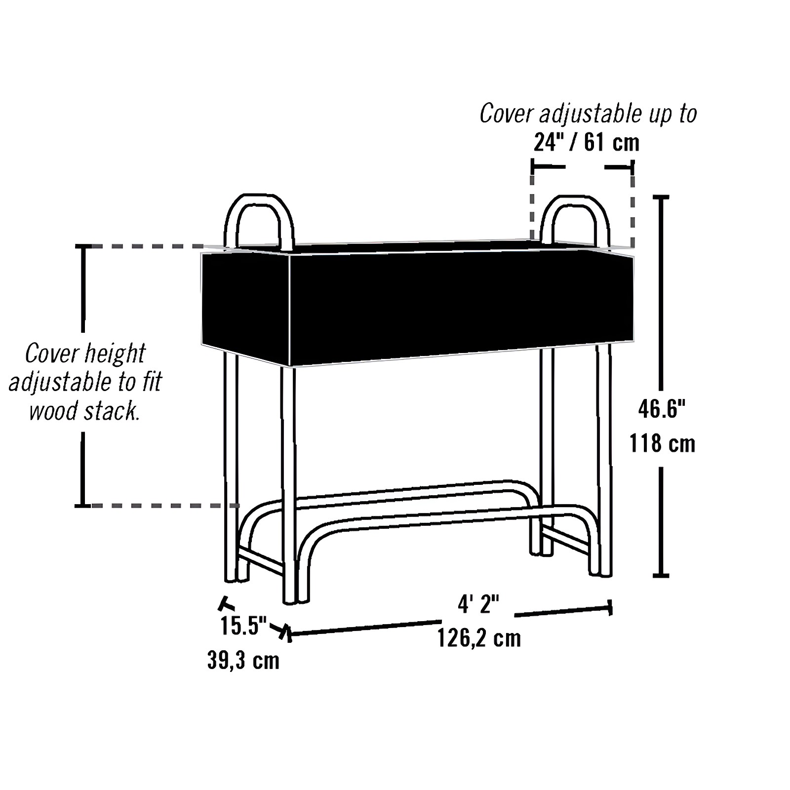 ShelterLogic 15.5'' W Metal Log Rack
