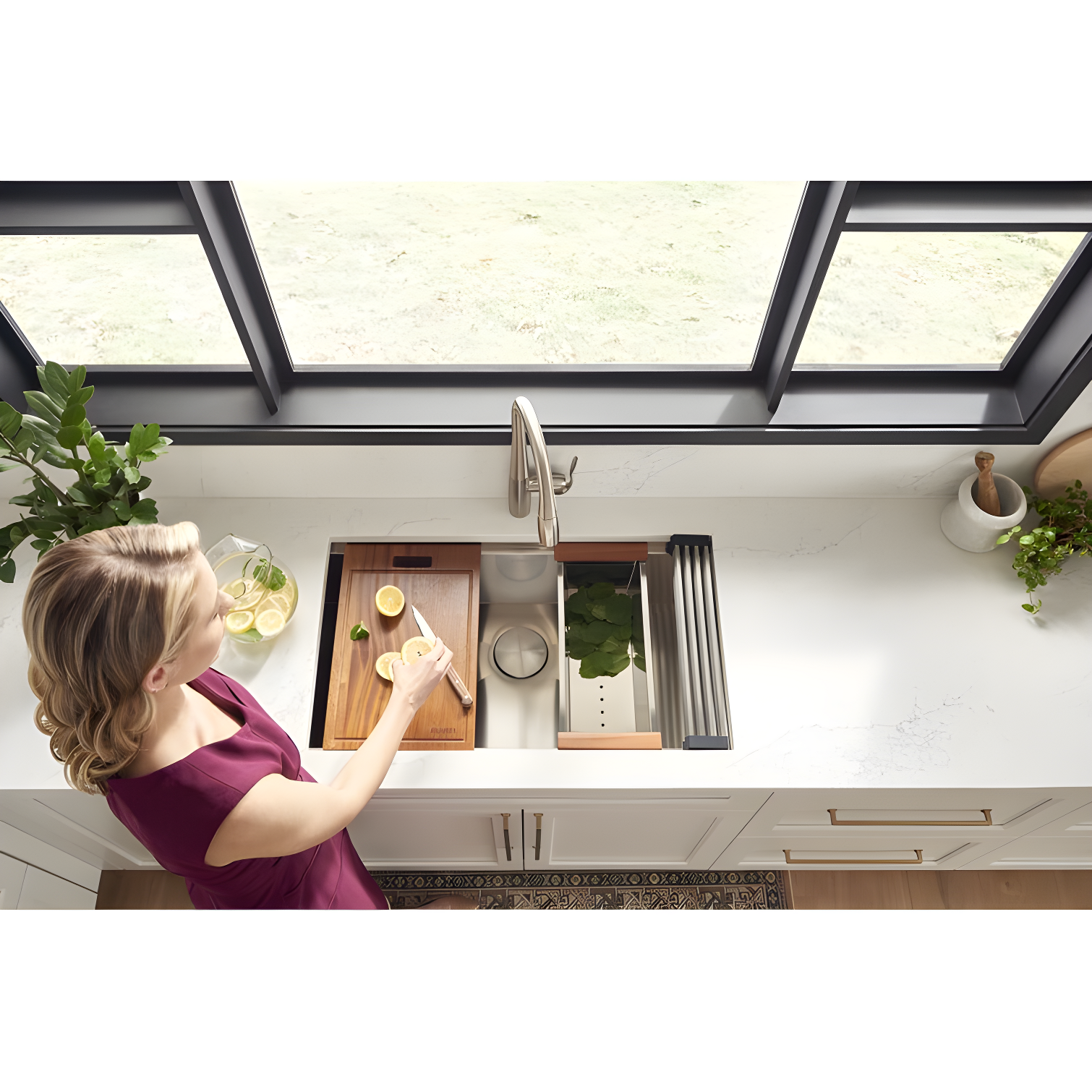 Ruvati Workstation Undermount 16 Gauge Stainless Steel Kitchen Sink Single Bowl