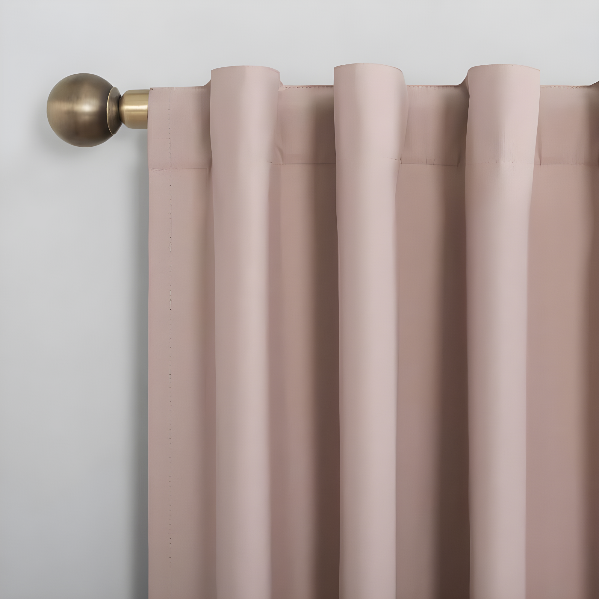 40"x63" Sun Zero 100% Blackout Cyrus Thermal Back Tab Curtain Panel Pink: Modern Solid Polyester Indoor Drapery