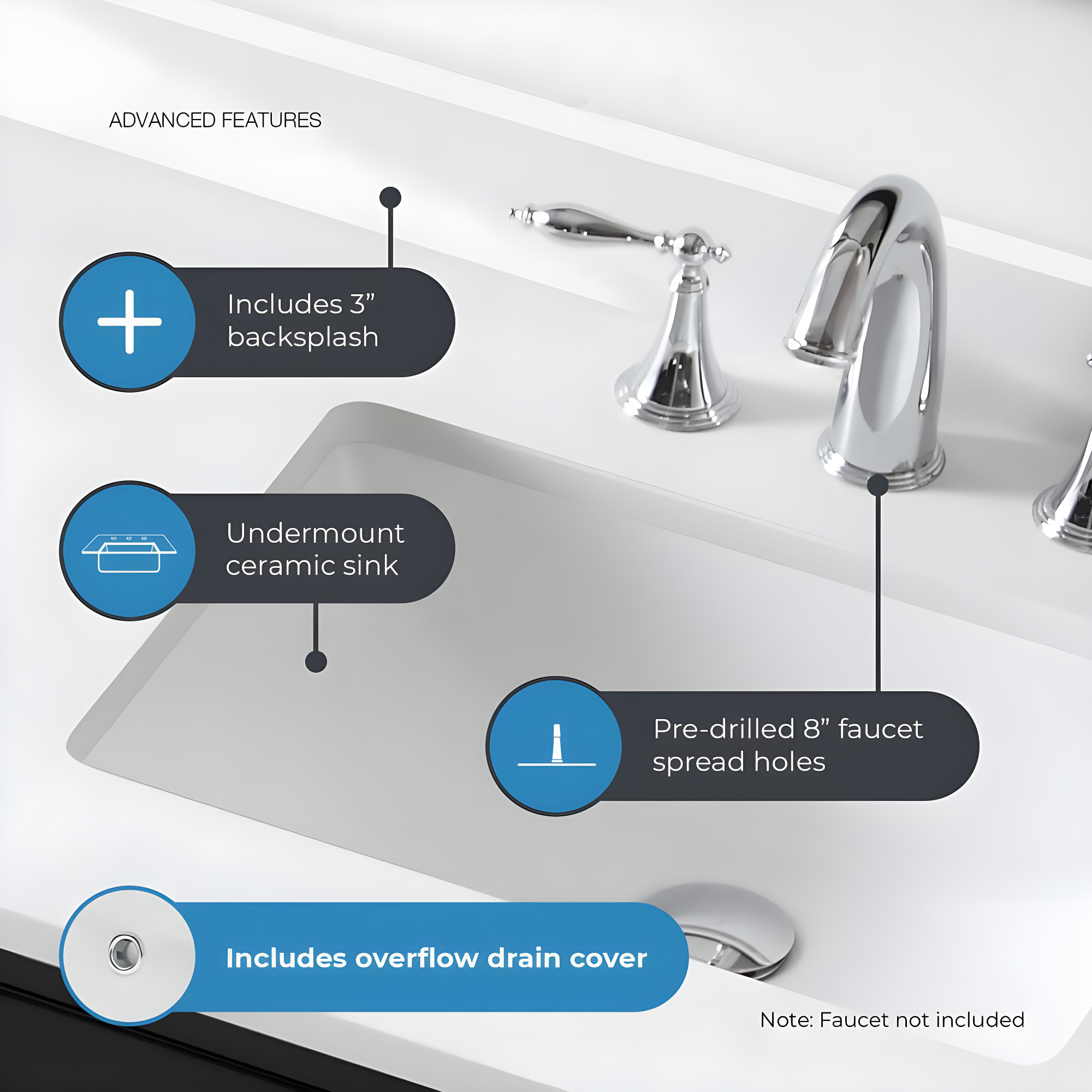 OVE Decors Tahoe 60" Double Bathroom Vanity