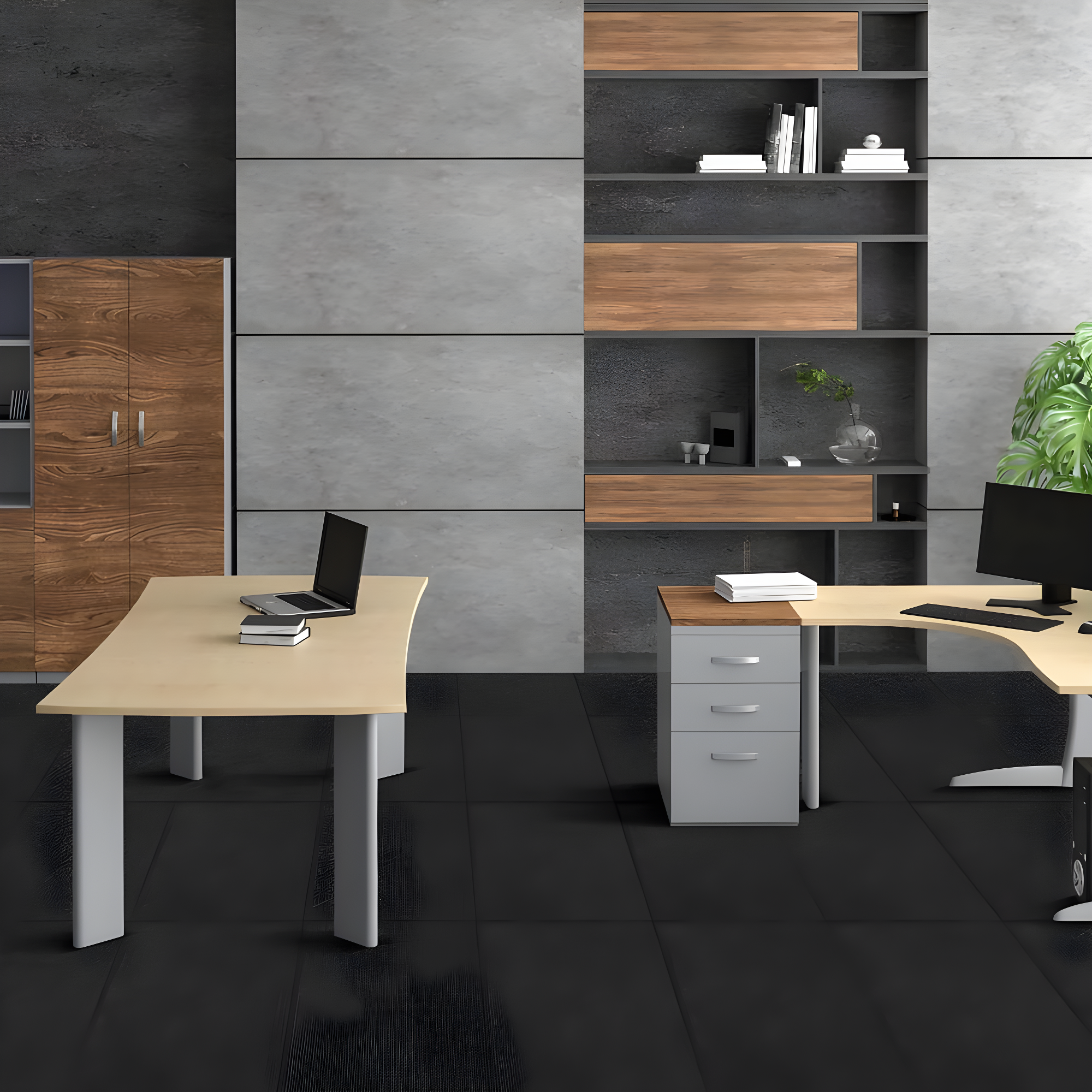 VEVOR 24'' W x 24'' L Level Cut And Loop Polyester Carpet Tile (Set of 15)