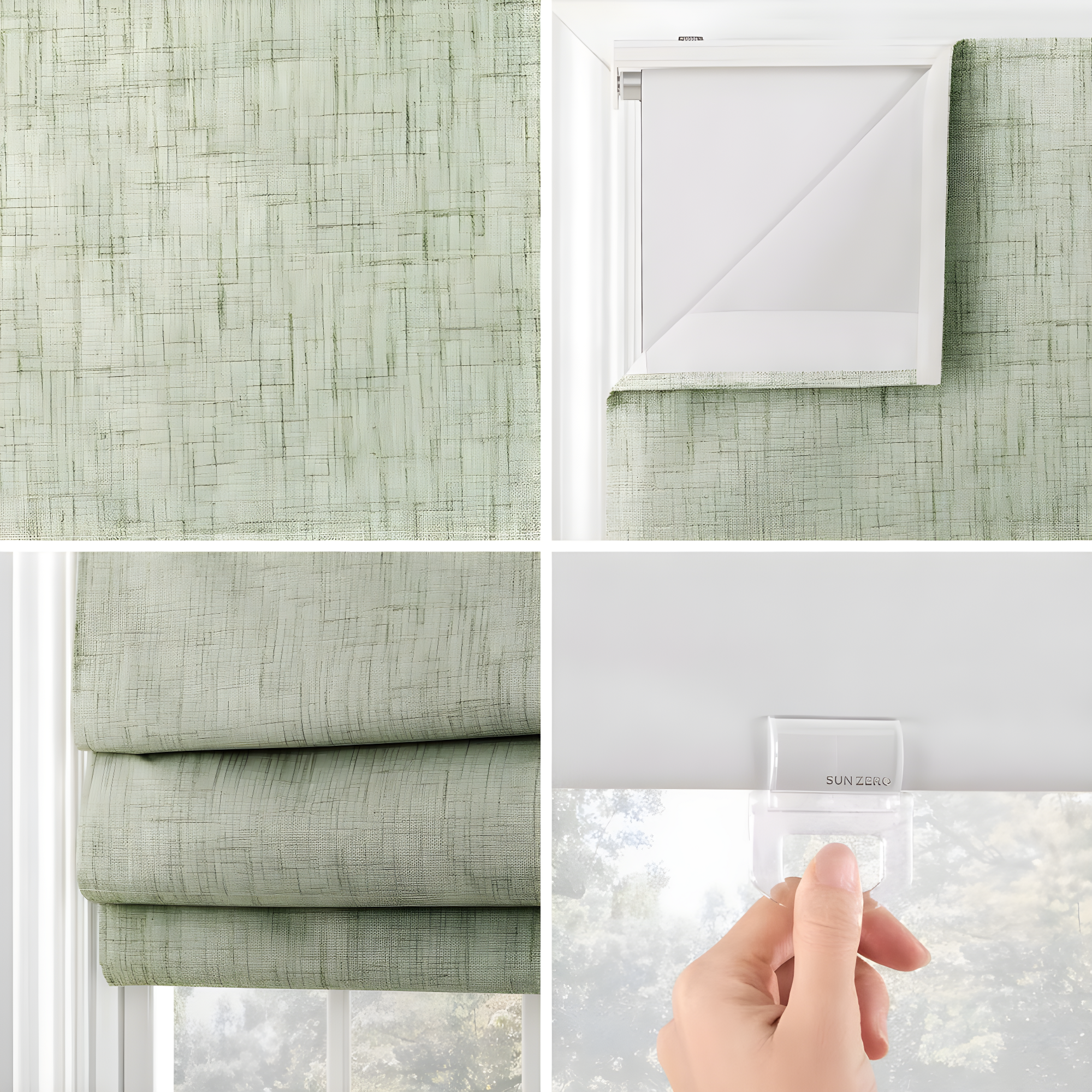 Sun Zero Sun Zero Somerton Thermal 100% Blackout Cordless Roman Shade