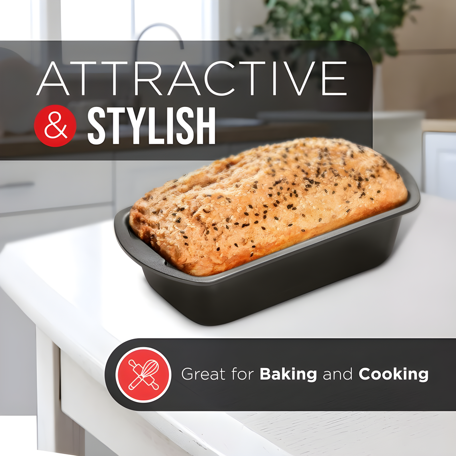 Lifemaster Non-Stick Steel Loaf Pan