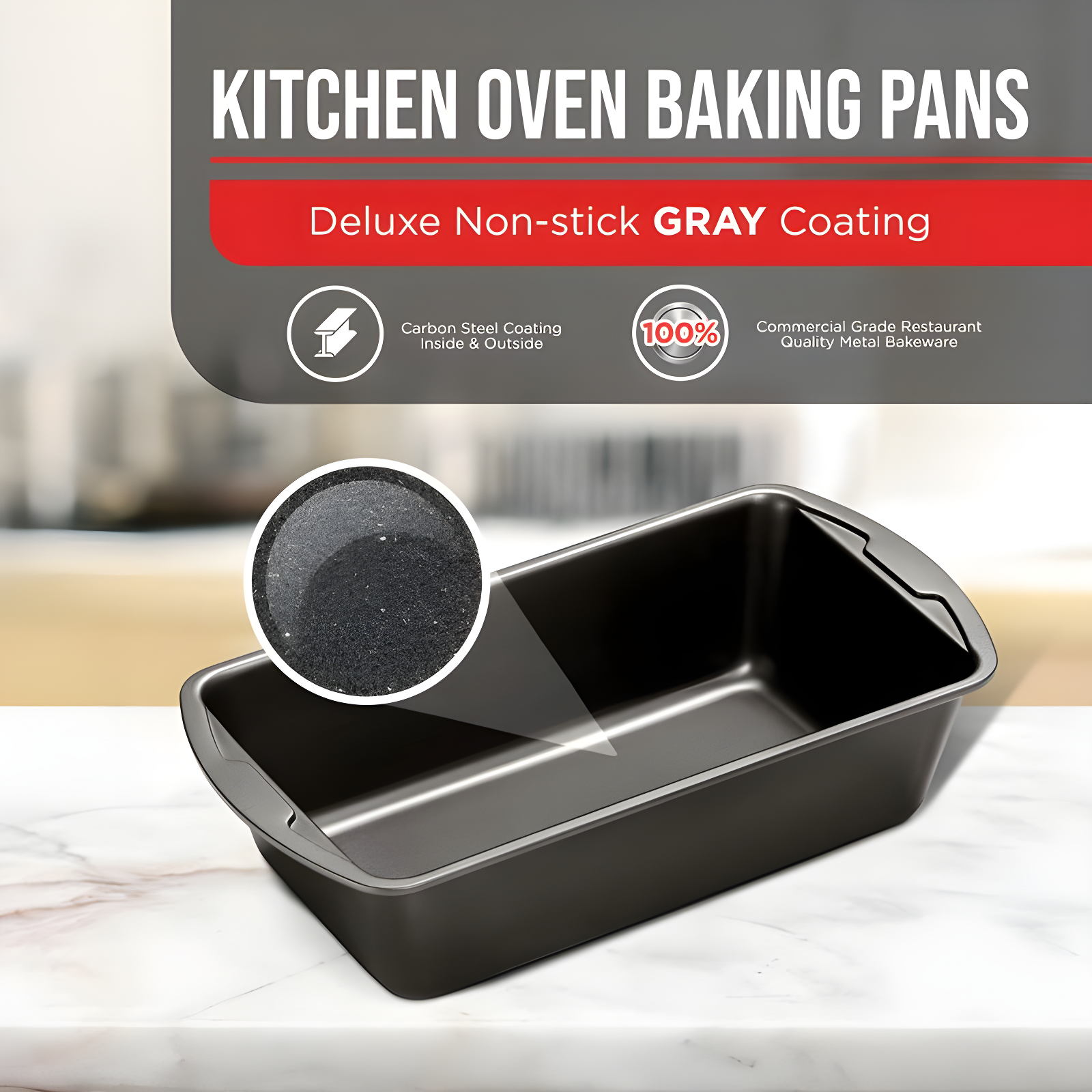 Lifemaster Non-Stick Steel Loaf Pan