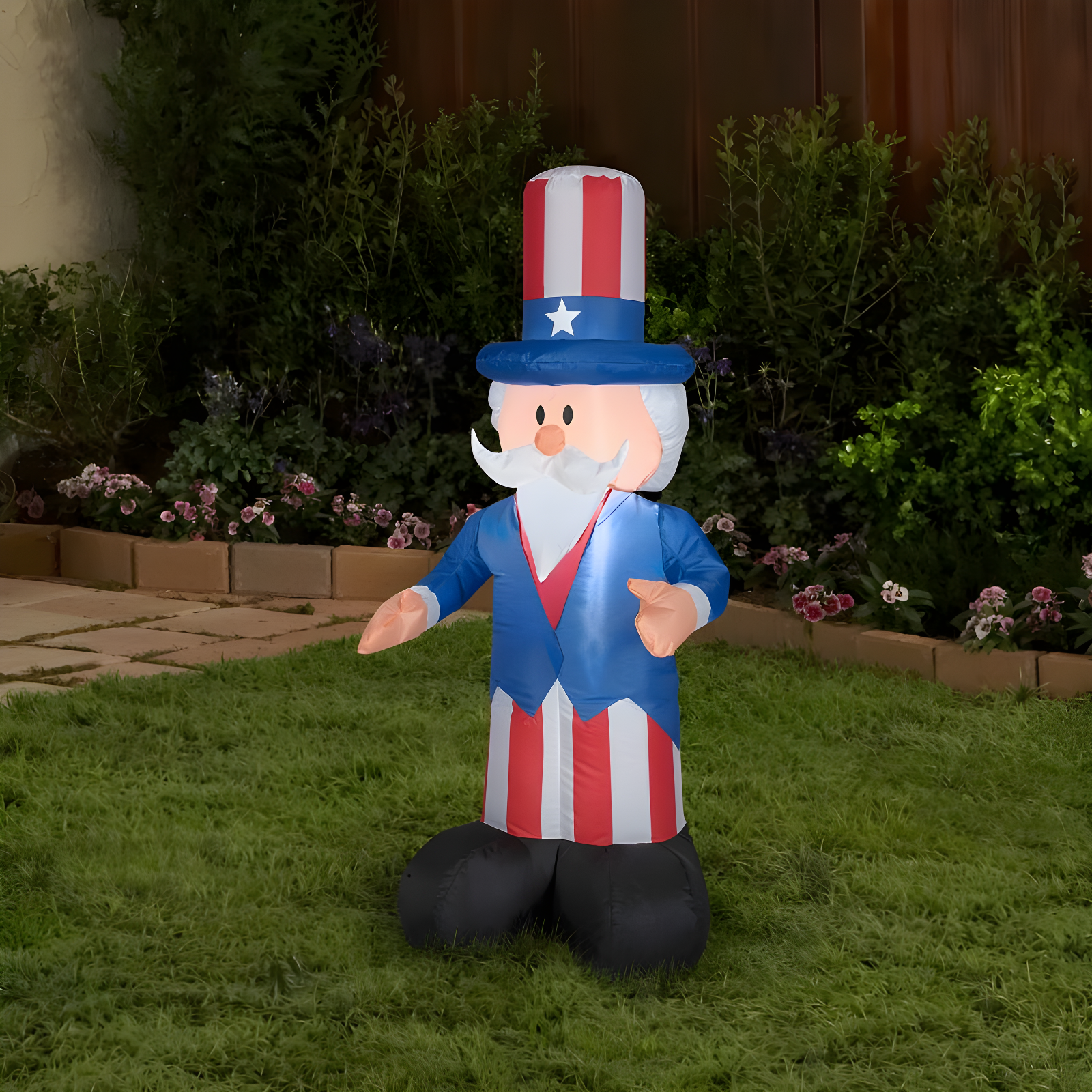 4' Lighted Inflatable Uncle Sam Decoration - National Tree Company