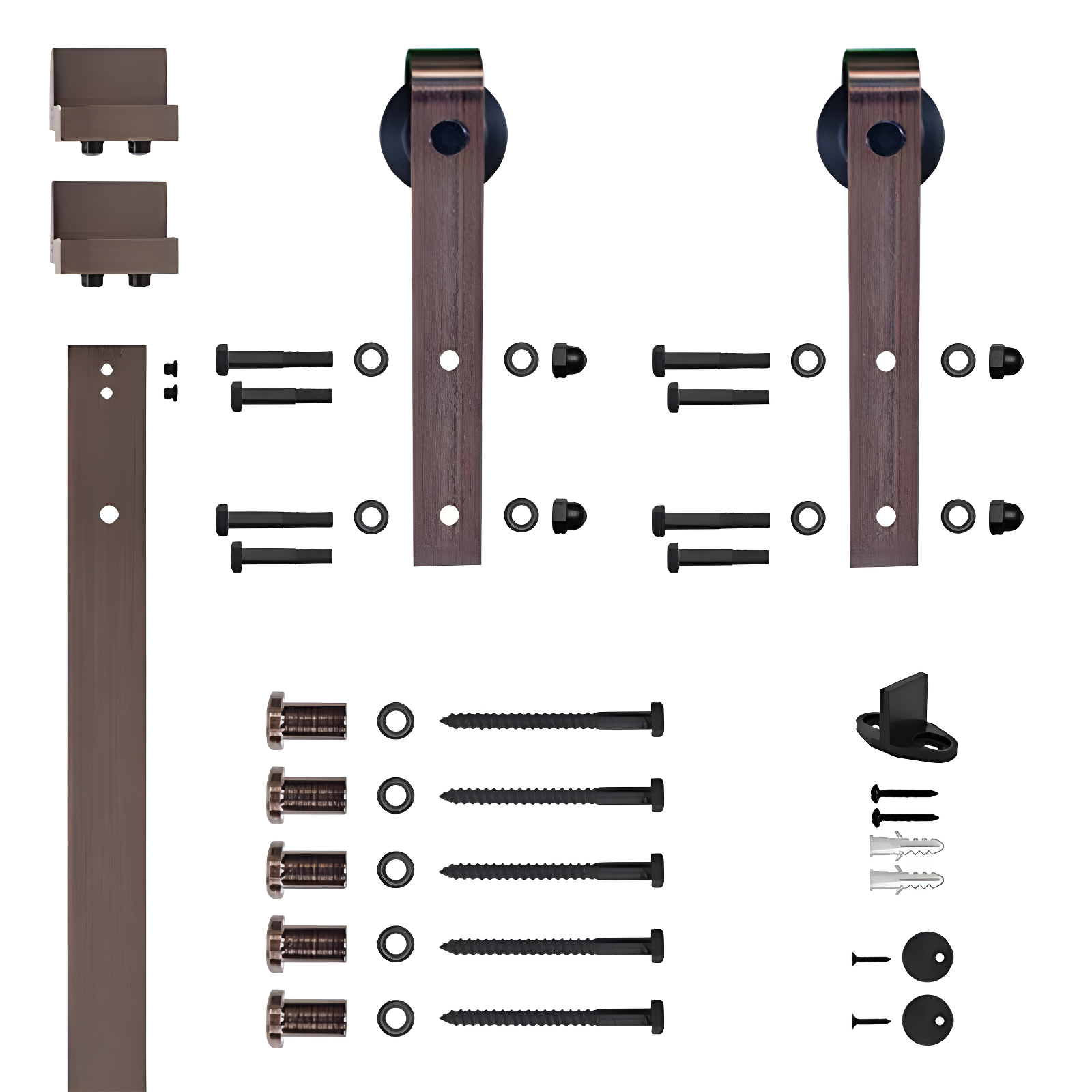 Quiet Glide Soft Close Standard Single Barn Door Hardware Kit (Door Not Included)