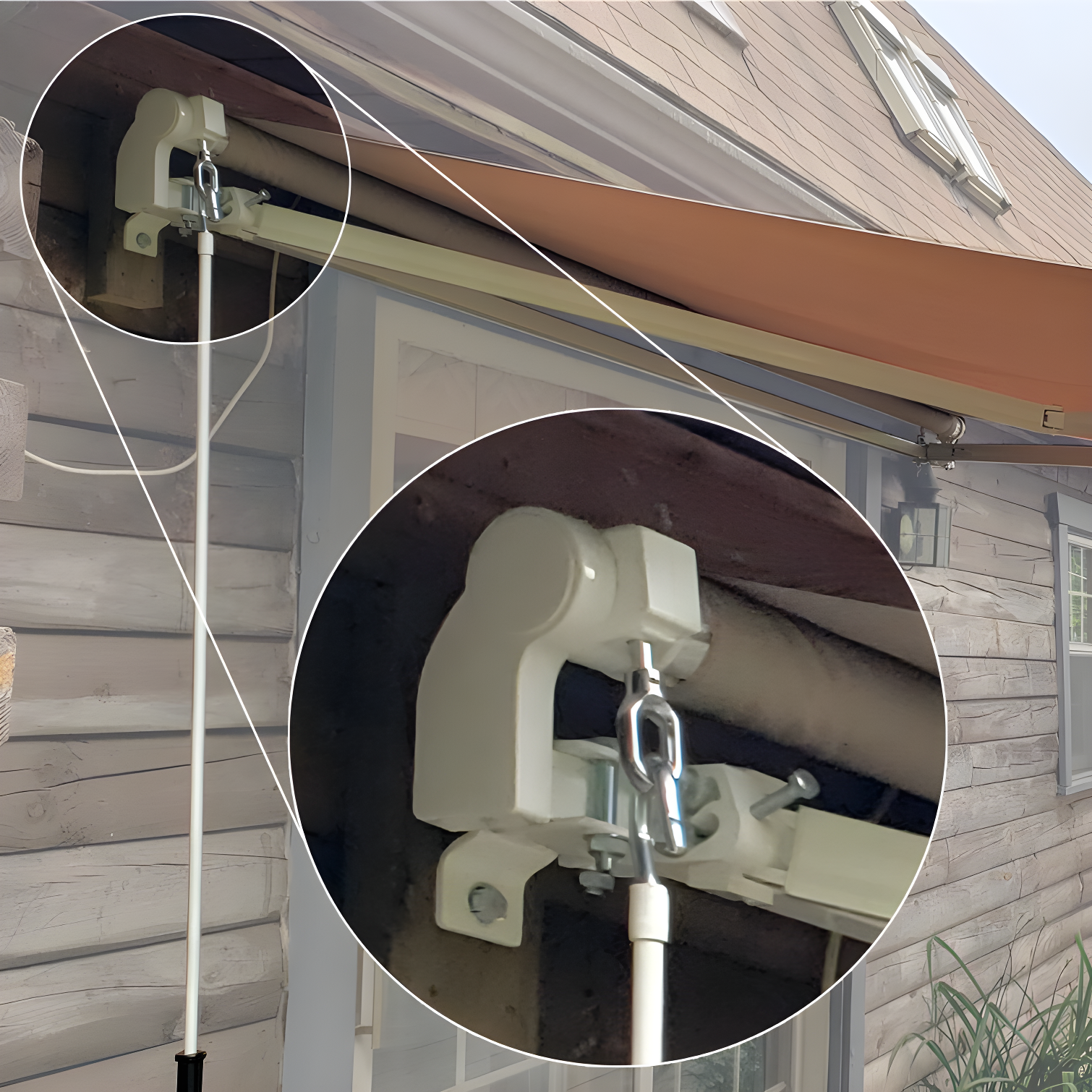 Retractable Patio Awning - White Frame