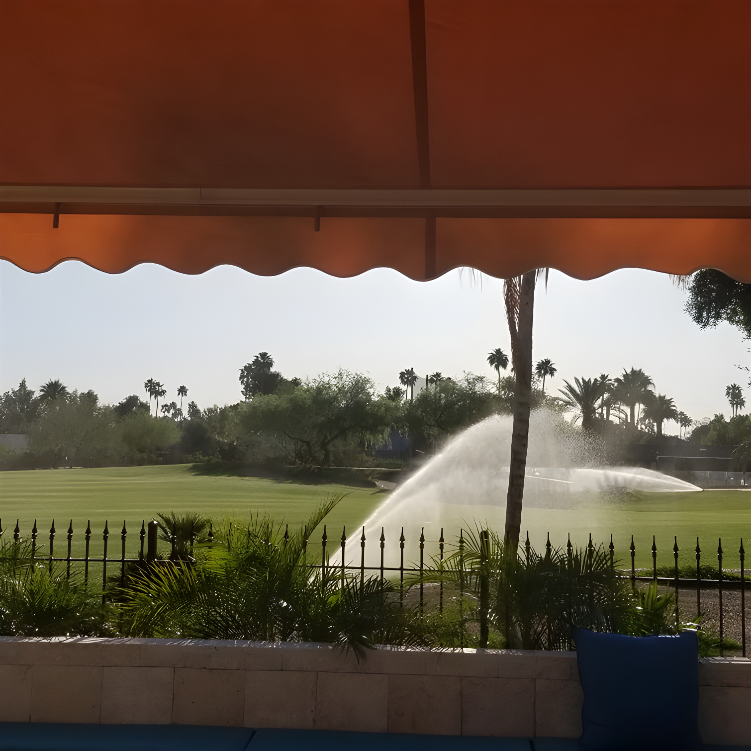 Retractable Patio Awning - White Frame