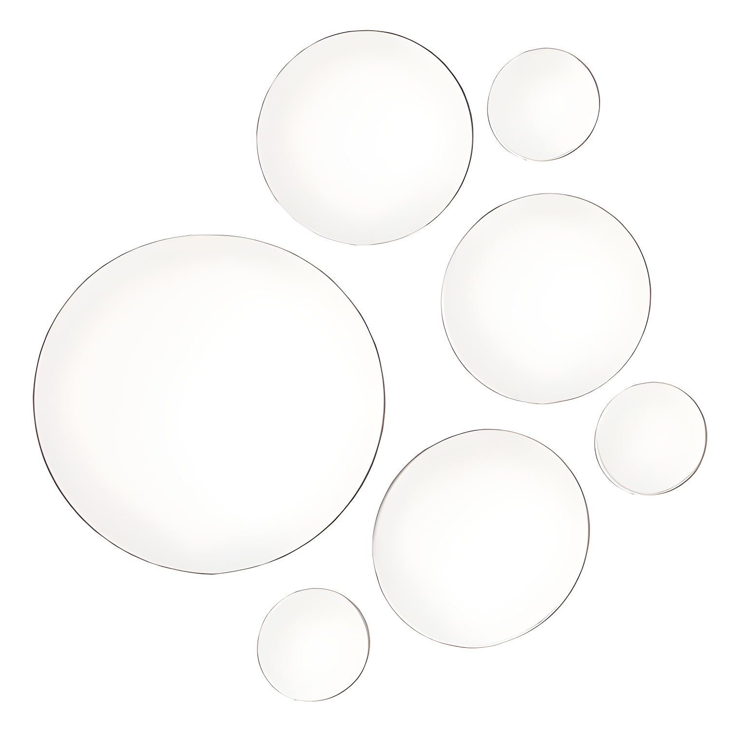 Elements Elements 7 Piece Round Mirror Set