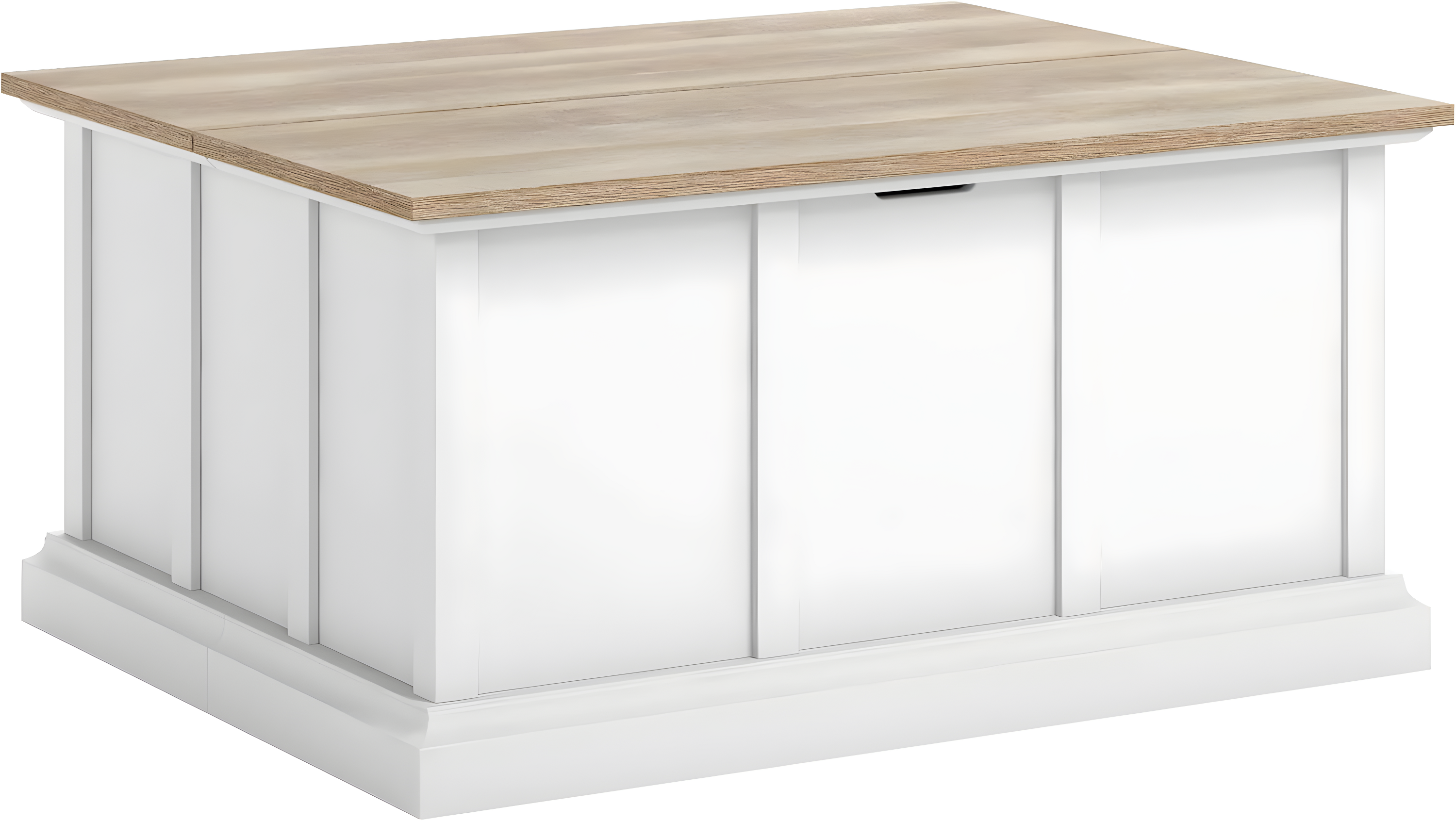 Cottage Road Storage Coffee Table White - Sauder: Split Top, Metal Frame, CARB Certified