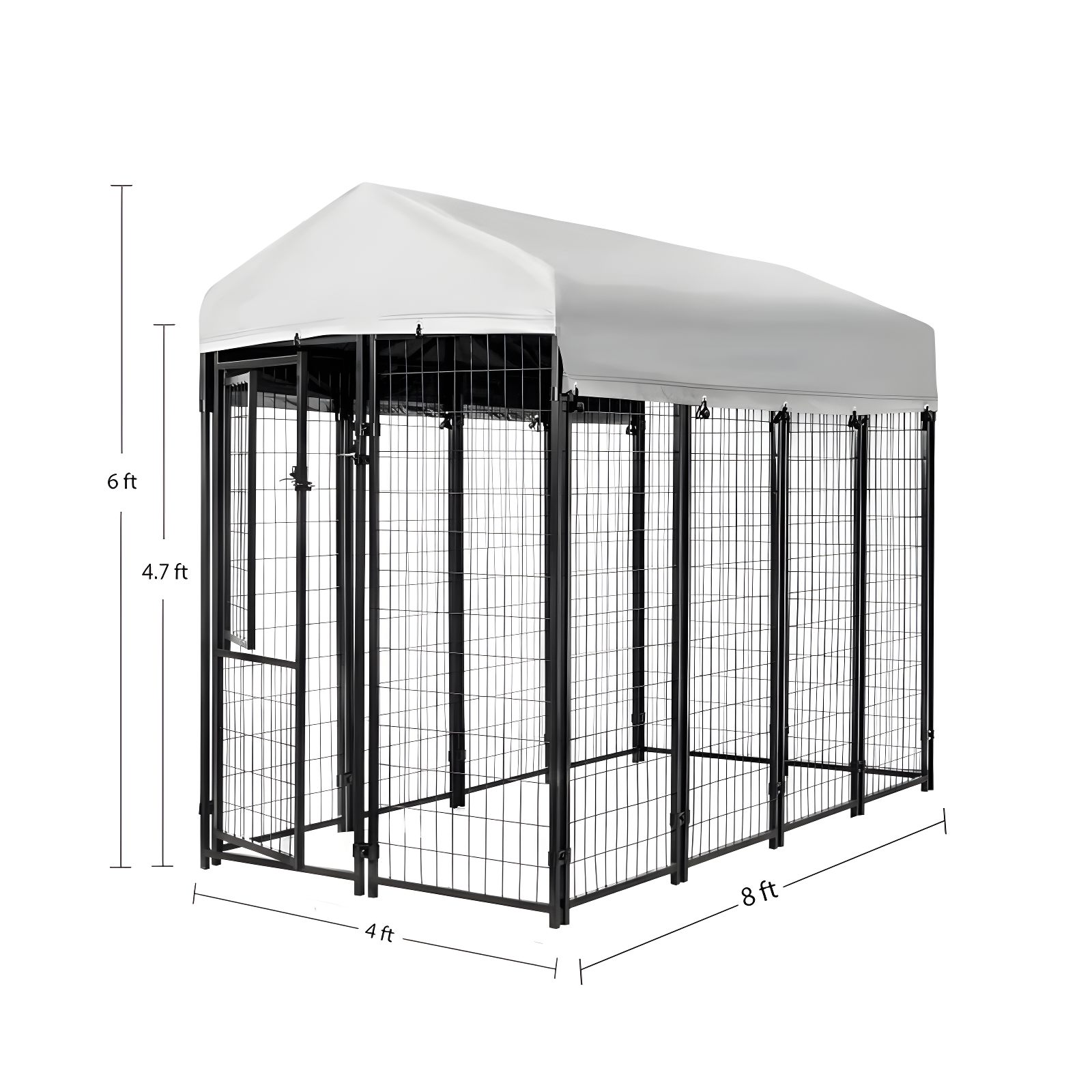 Kennels Direct Metal Kennel Kit with Cover