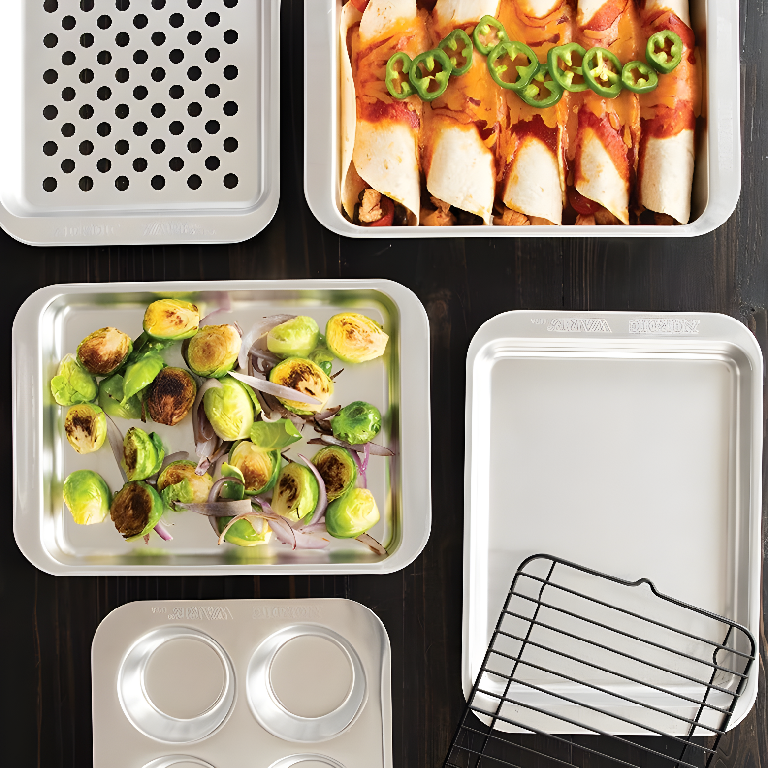 Nordic Ware Nordic Ware 8.5" Aluminum 3 Piece Grill and Bakewqare Set
