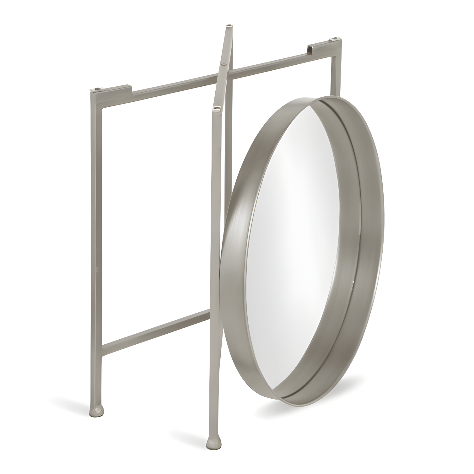 Kate and Laurel Celia Round Metal Side Table, 18.25x18.25x22, Silver