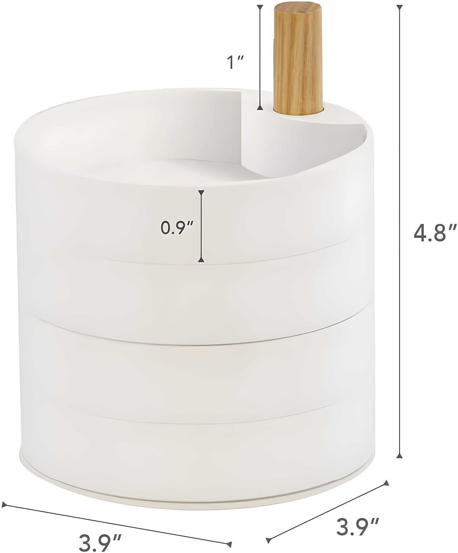 Yamazaki Home 4-Tiered Jewelry Boxes Saving, Plastic + Wood