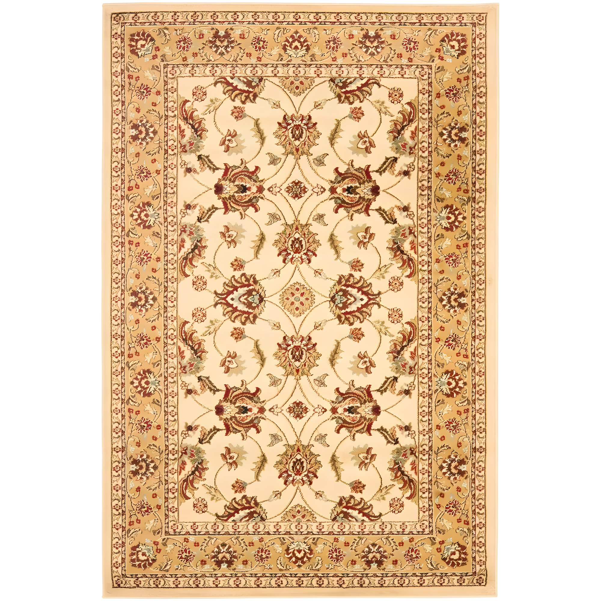 Lyndhurst LNH553 Power Loomed Area Rug - Ivory/Beige - 4'x6' - Safavieh.