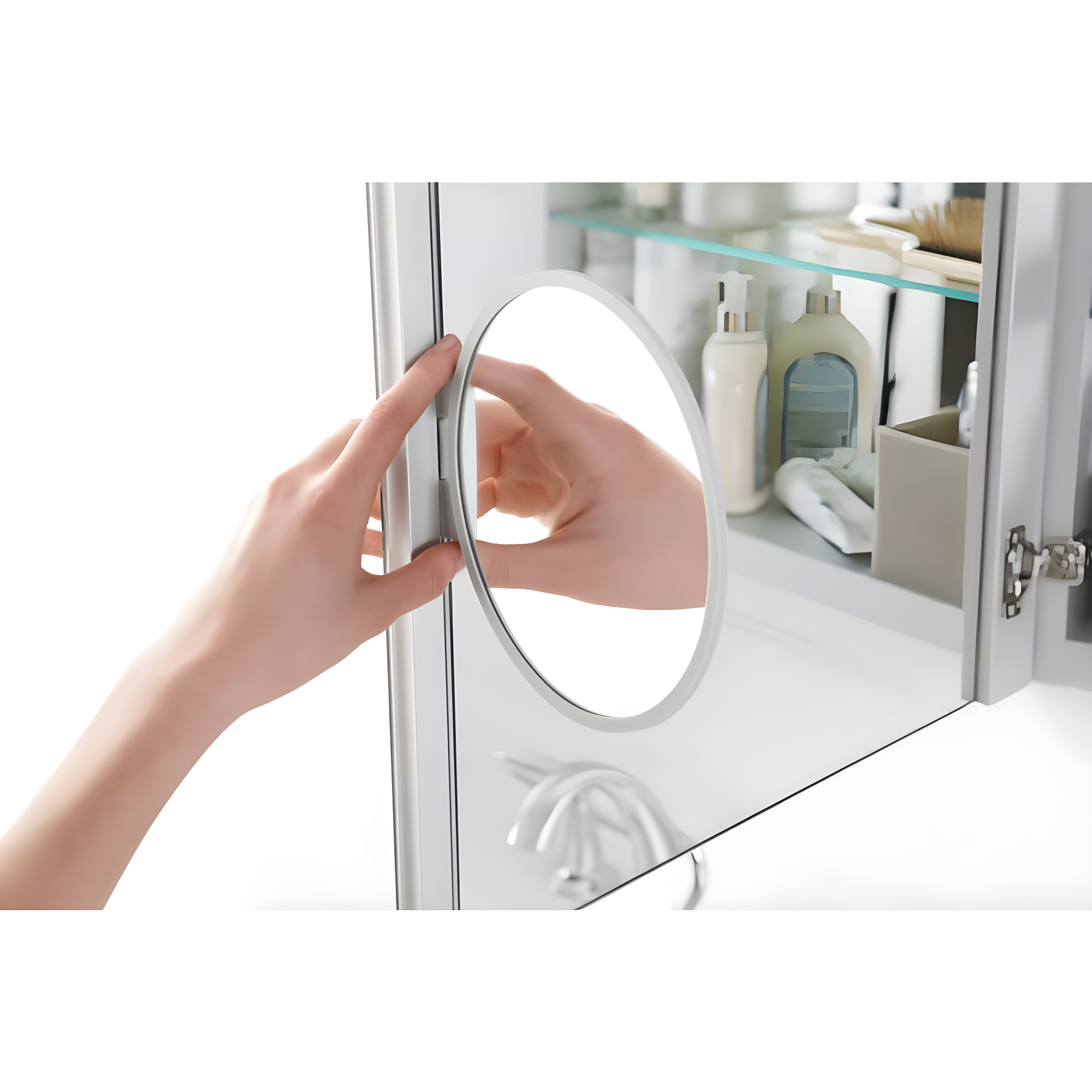 Verdera® Recessed or Surface Mount Frameless Medicine Cabinet with 3 Adjustable Shelves