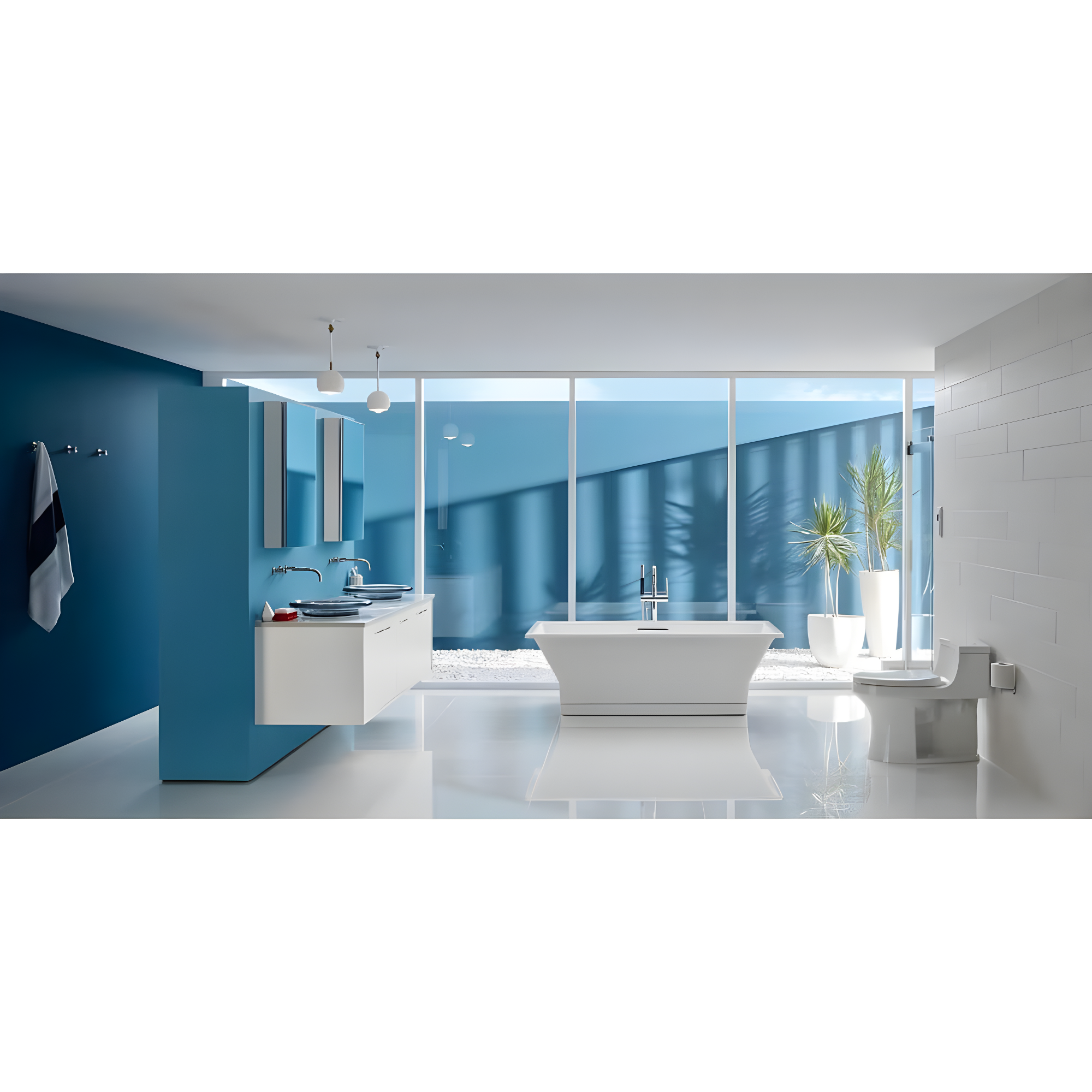Verdera® Recessed or Surface Mount Frameless Medicine Cabinet with 3 Adjustable Shelves