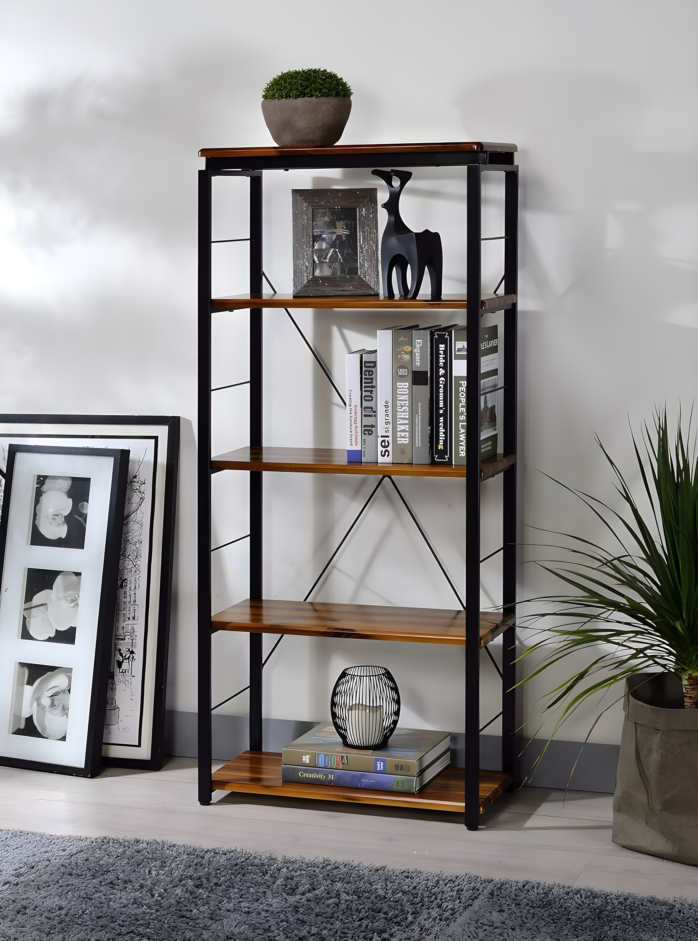 Delight Glass Jurgen Etagere Bookcase