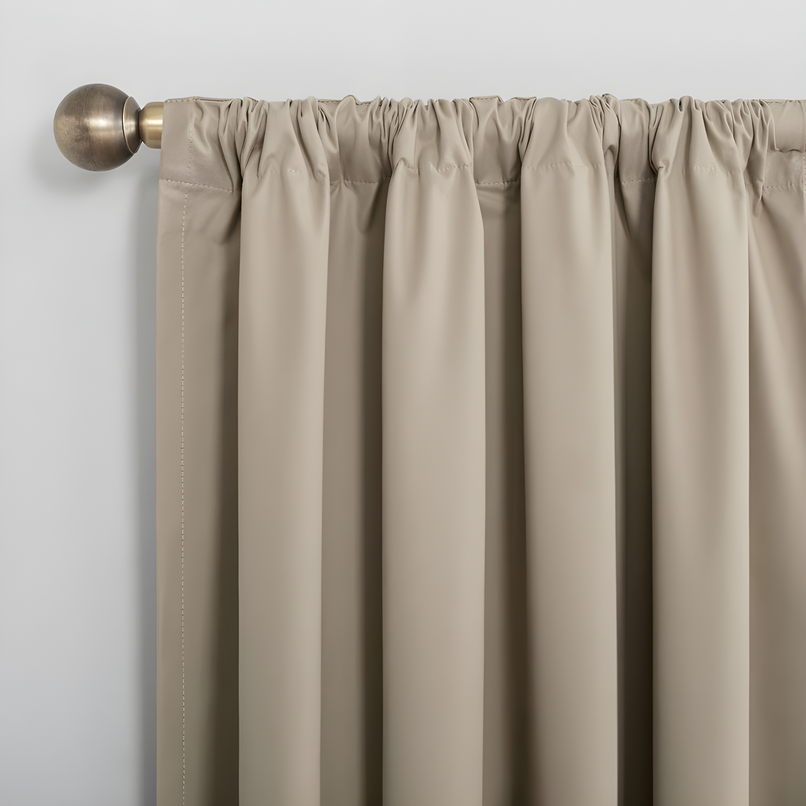 40"x84" Sun Zero 100% Blackout Cyrus Thermal Back Tab Curtain Panel Beige: Modern Indoor Solid Polyester