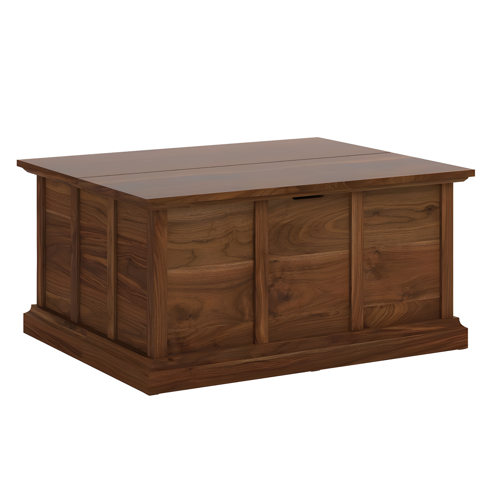 Sauder Cottage Road Storage Coffee Table Grand Walnut: Laminated Finish, Metal Frame, Lid Stay Technology, CARB Certified, MDF