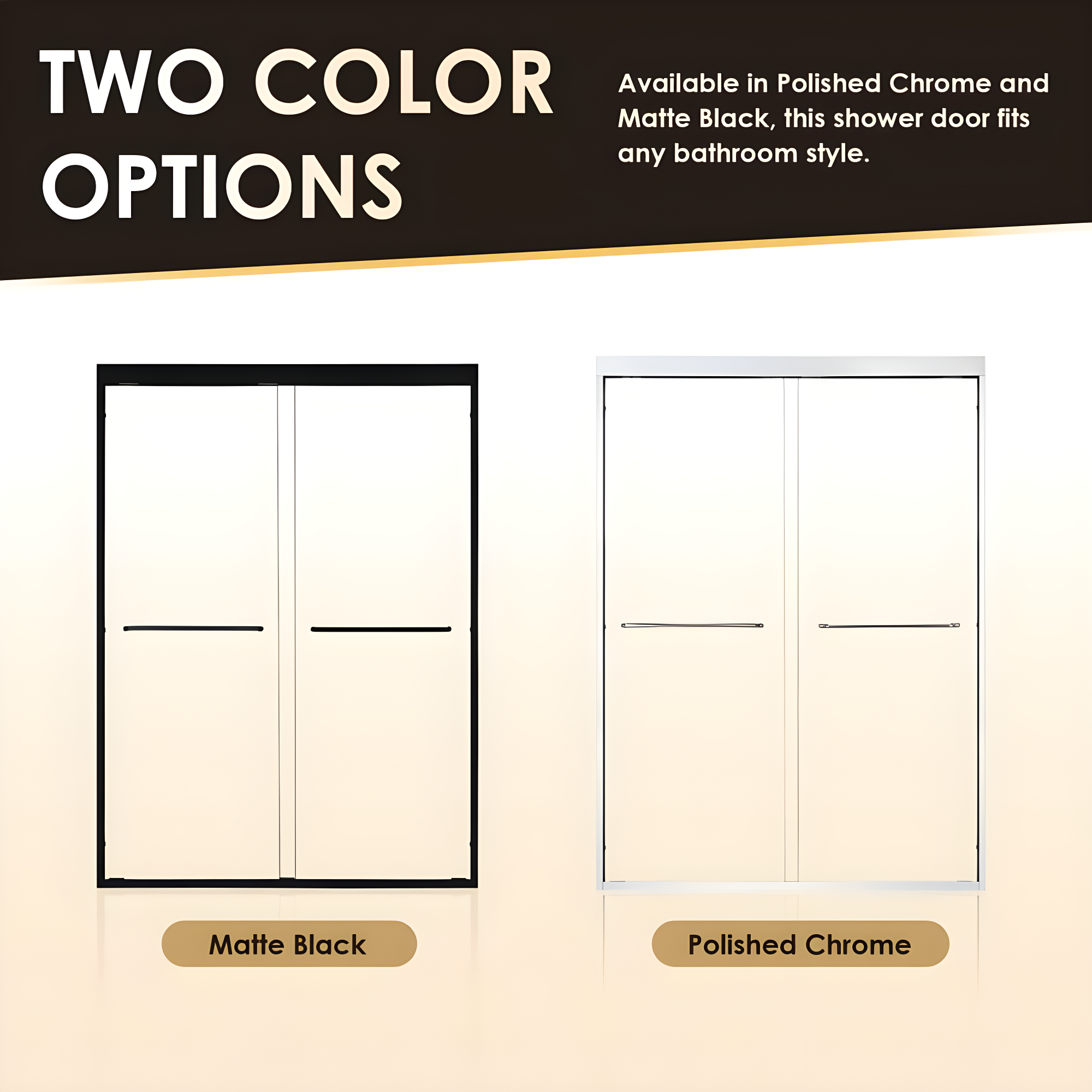 Ennis 48" W x 76" H By Pass Framed Shower Door with Clear Glass