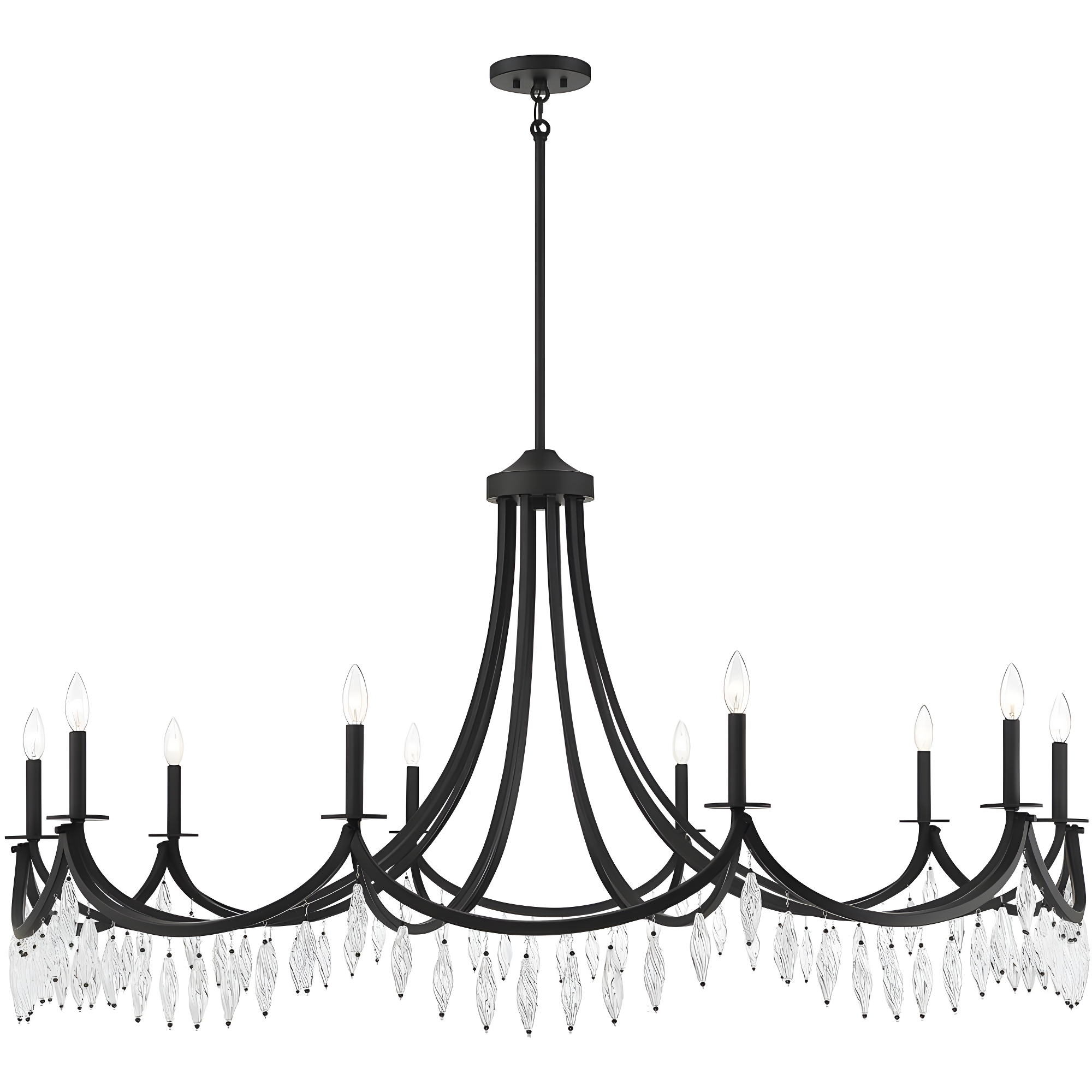 Kameron 10-Light Chandelier in Matte Black