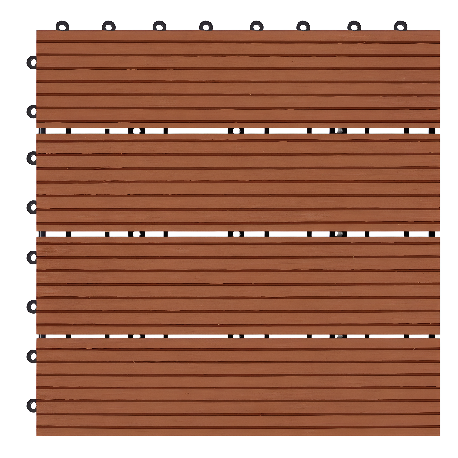 Terrace 12" x 12" Composite Interlocking Deck Tile in Clay