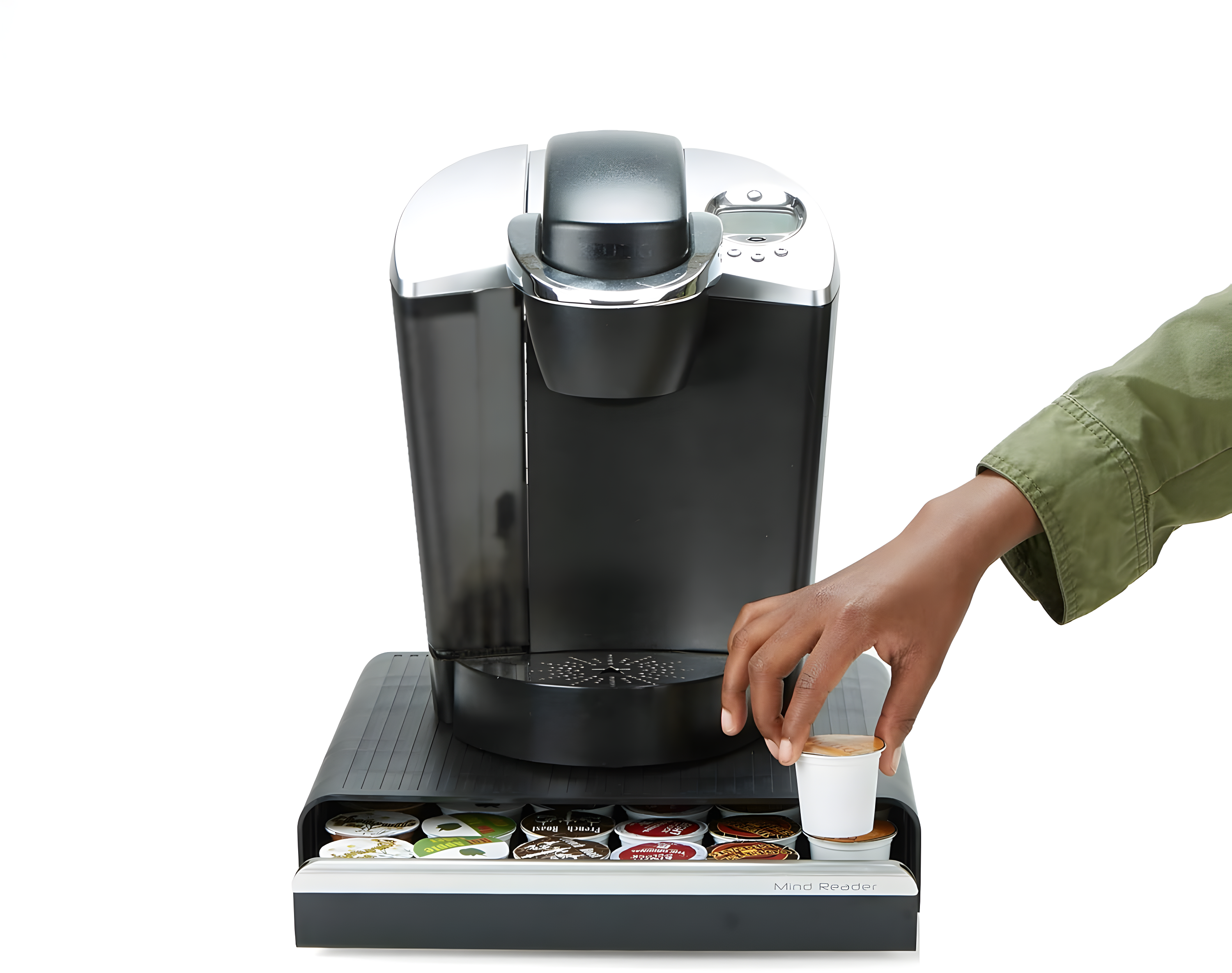 TUHOME FURNITURE LLC K-Cup Holder Coffee Pod Organizer Compatible With Keurig Accessories Holds 36 Coffee Pods, Black
