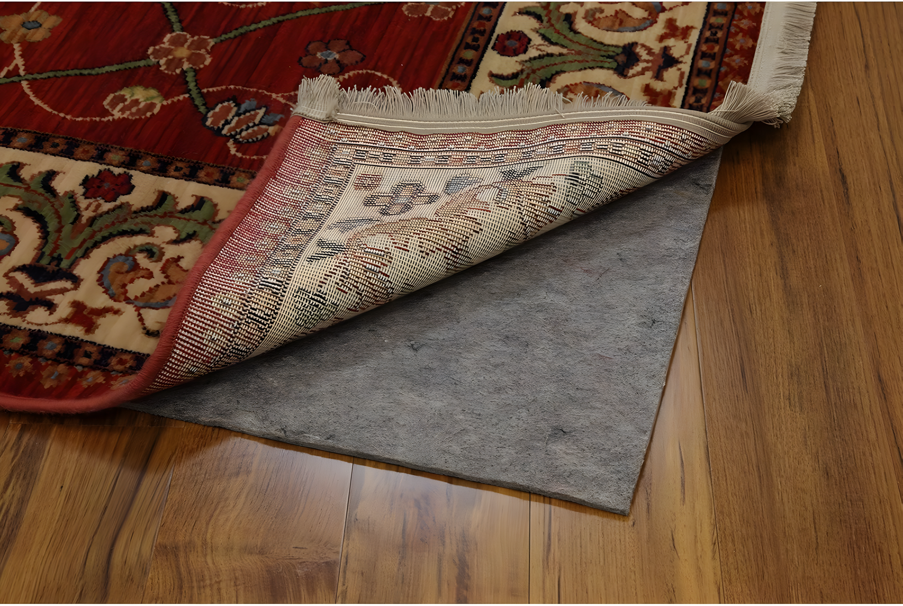 Mohawk 5'x7' Premium Dual Surface Rug Pad Natural: Skid-Resistant, Gray, Rectangle, Polyester, Latex Backing