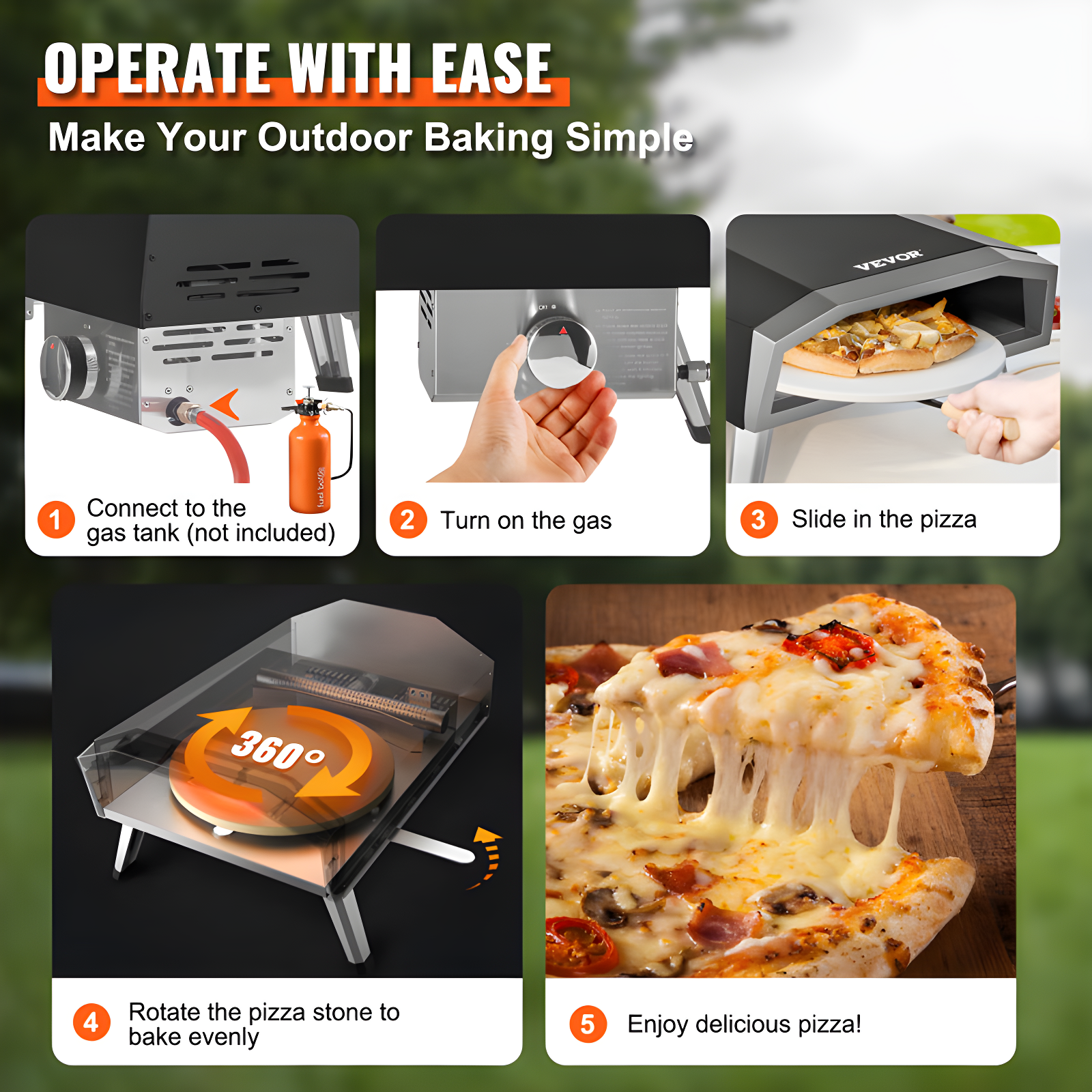 VEVOR VEVOR Stainless Steel Propane Pizza Oven