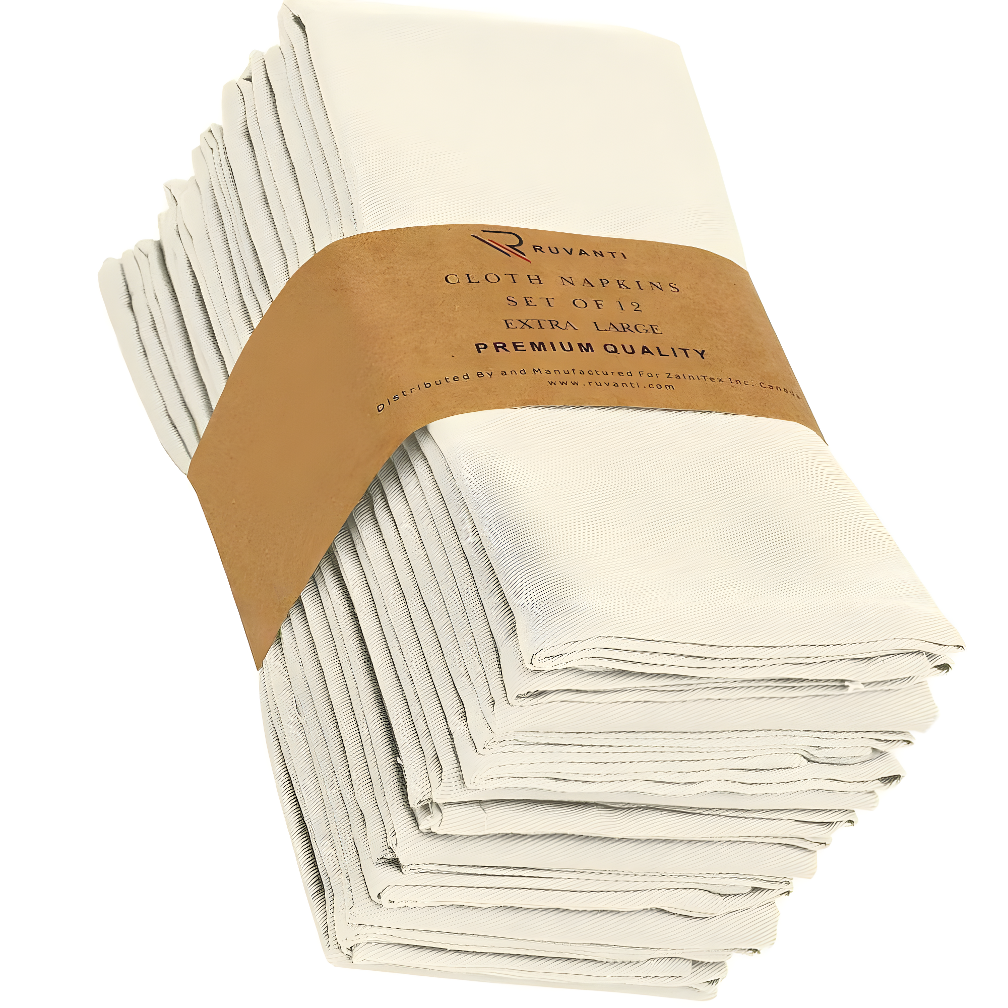 Urban Villa Ivory Cloth Napkins 100% Cotton Dinner Napkins (Set of 12) 18x18 Inches Absorbent Soft Durable Reusable and Washable Napkins - Ideal for Everyday Use Parties Wedding Spring Summer Easter