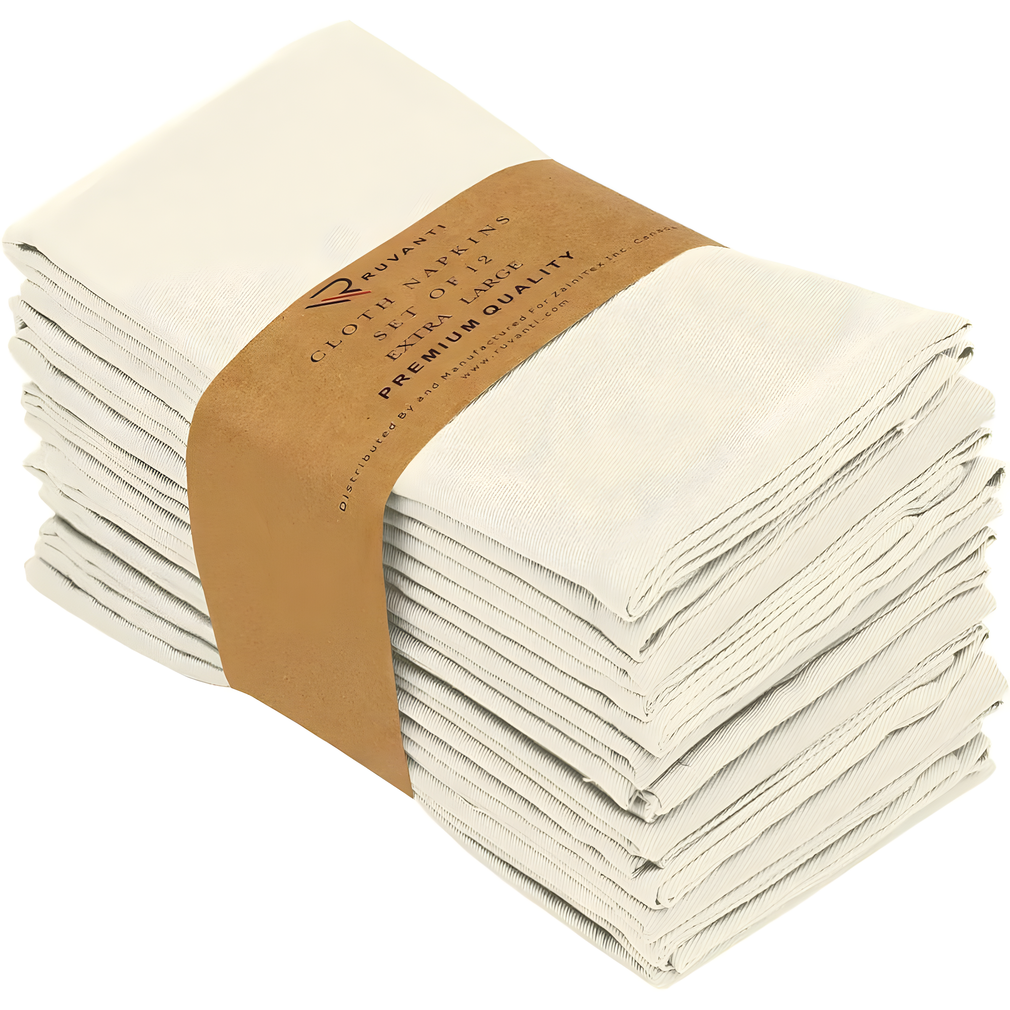 Urban Villa Ivory Cloth Napkins 100% Cotton Dinner Napkins (Set of 12) 18x18 Inches Absorbent Soft Durable Reusable and Washable Napkins - Ideal for Everyday Use Parties Wedding Spring Summer Easter