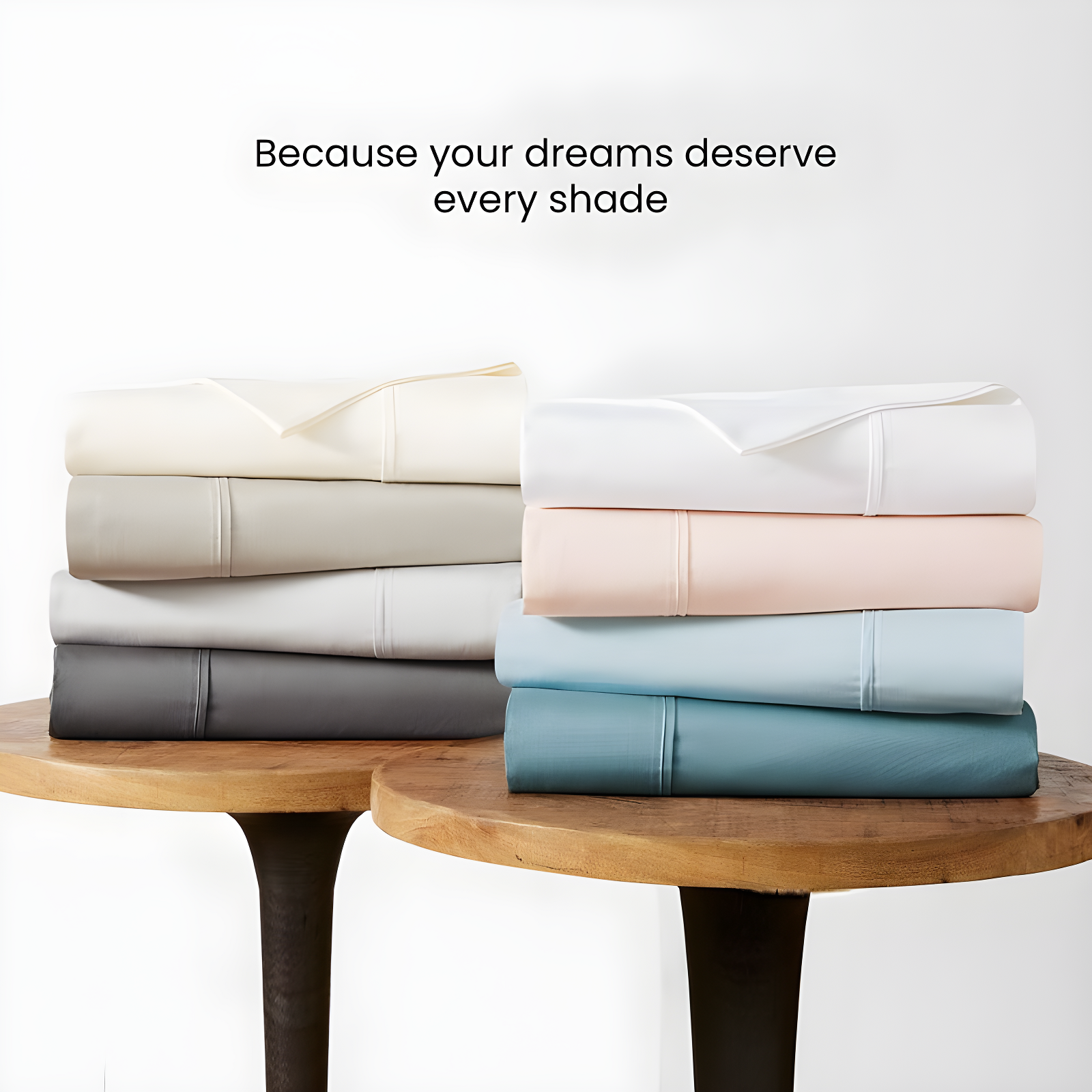 Full 400 Thread Count Wrinkle Free Cotton Sheet Set Ivory - Purity Home: Sateen Weave, Deep Pocket Fitted Sheet, OEKO-TEX Certified