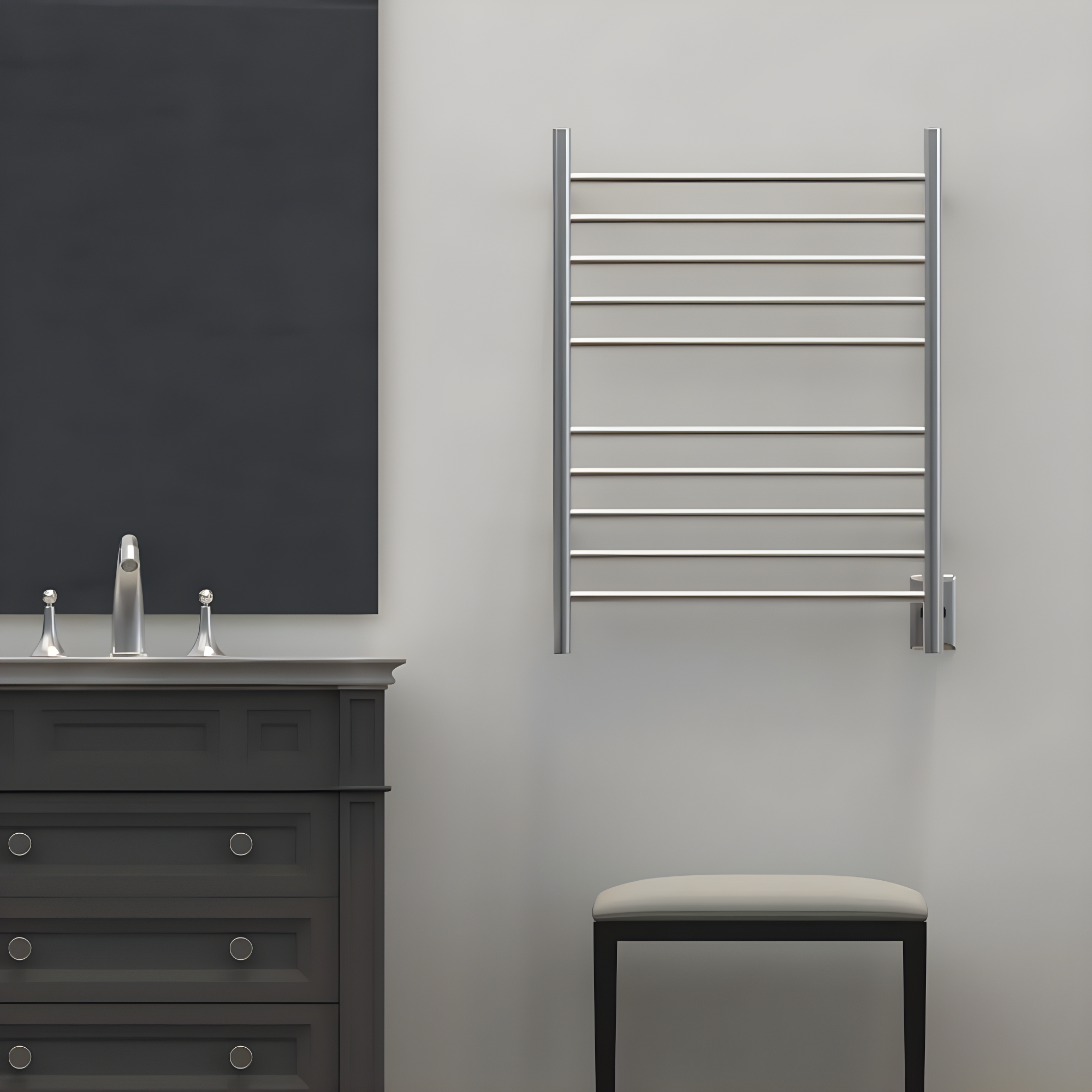 Wall Mount Electric Towel Warmer plug in or hardwired combo unit