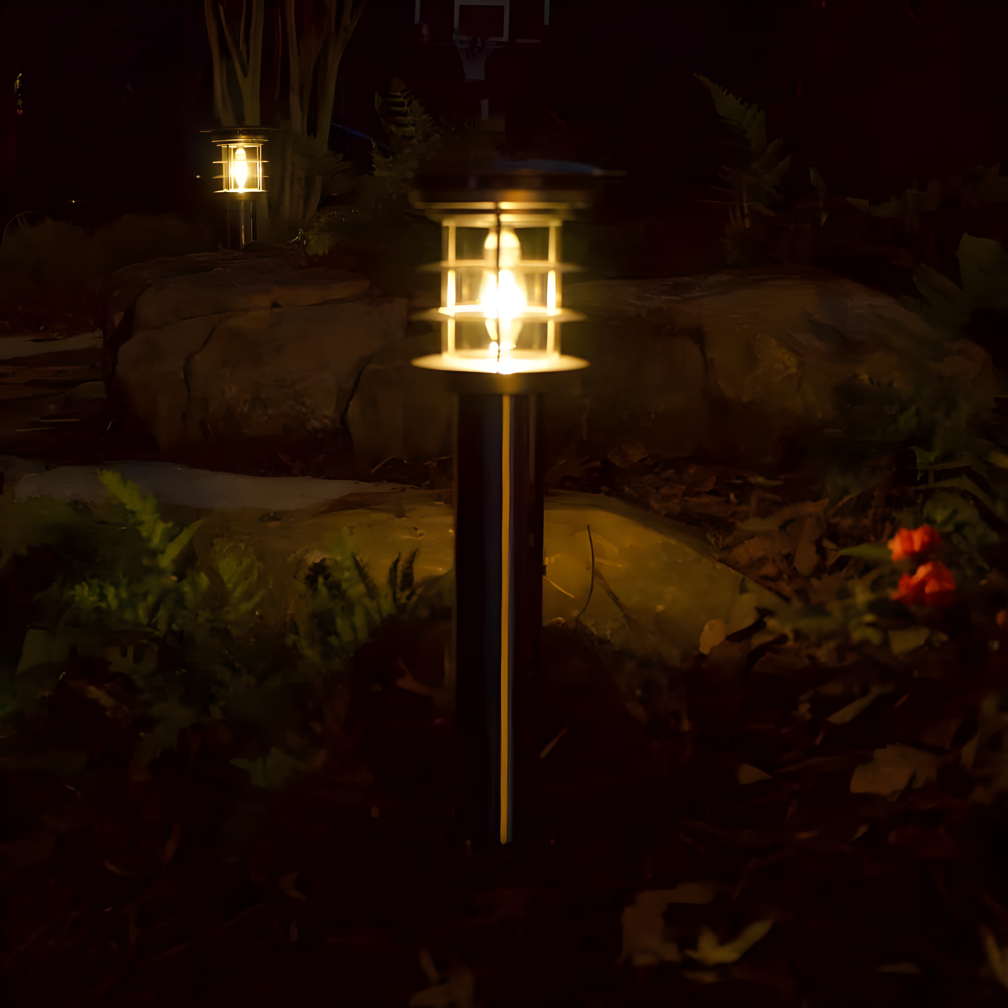 Gama Sonic Stainless Steel Solar Bollard Lamp with EZ Anchor