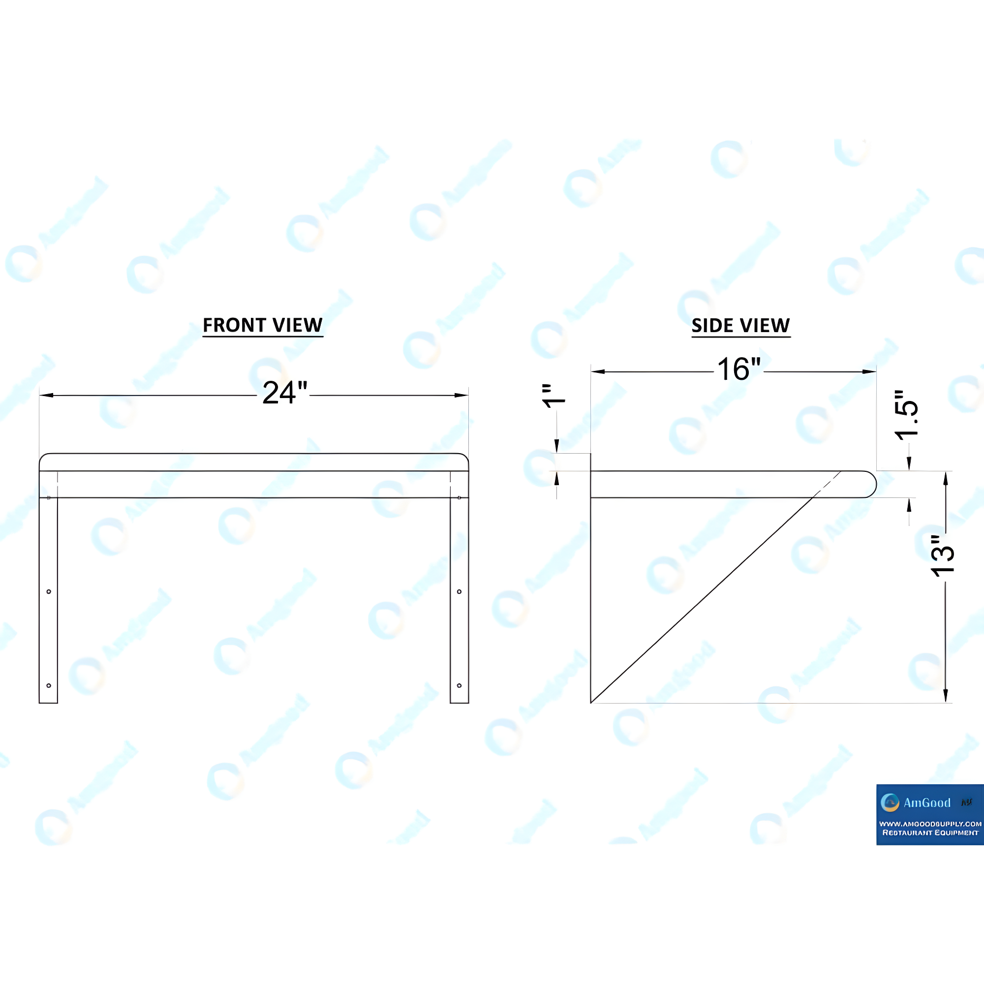 Amgood Utility Metal Wall Shelf.