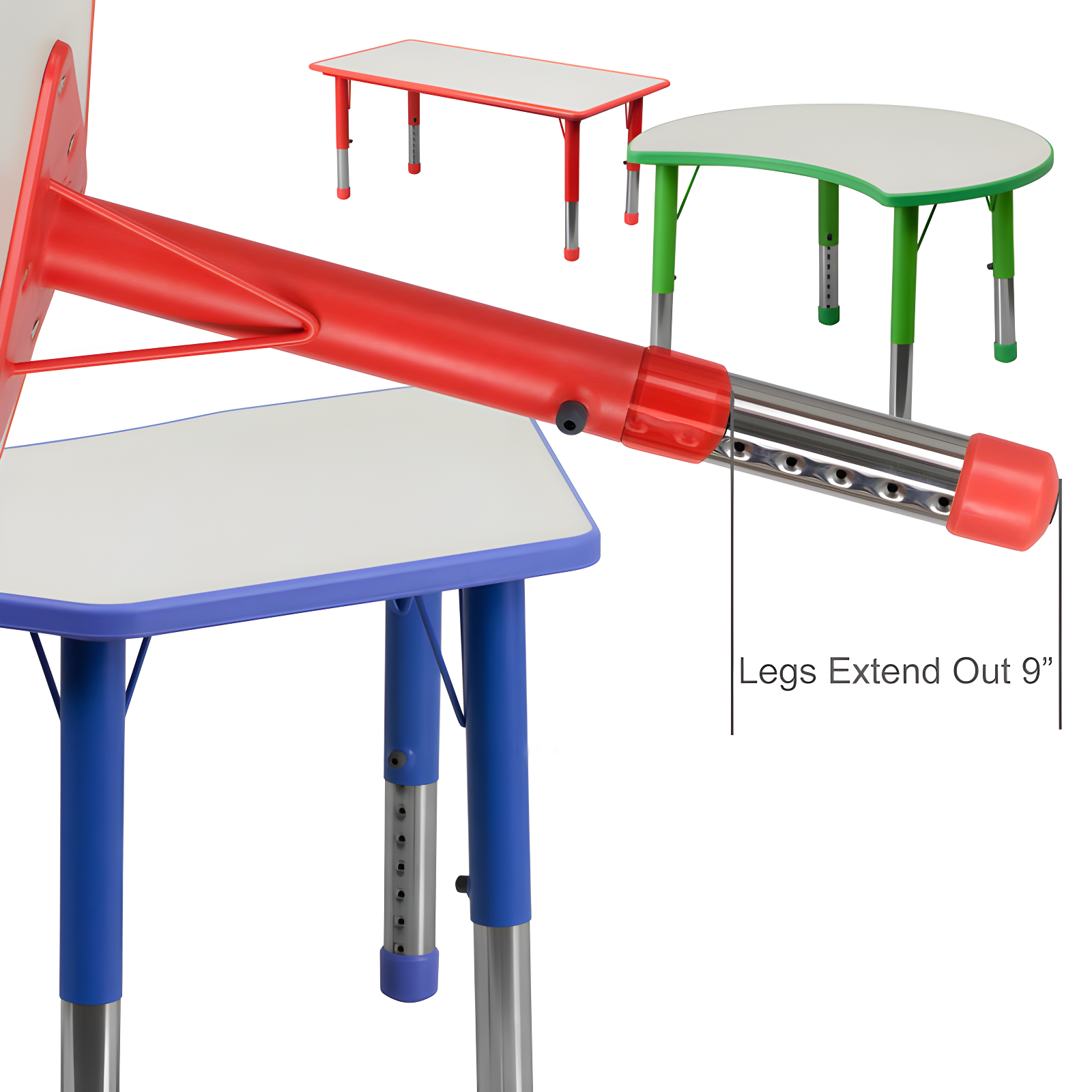 Goddard Rectangle Plastic Adjustable Height Kids Activity Table by Flash Furniture