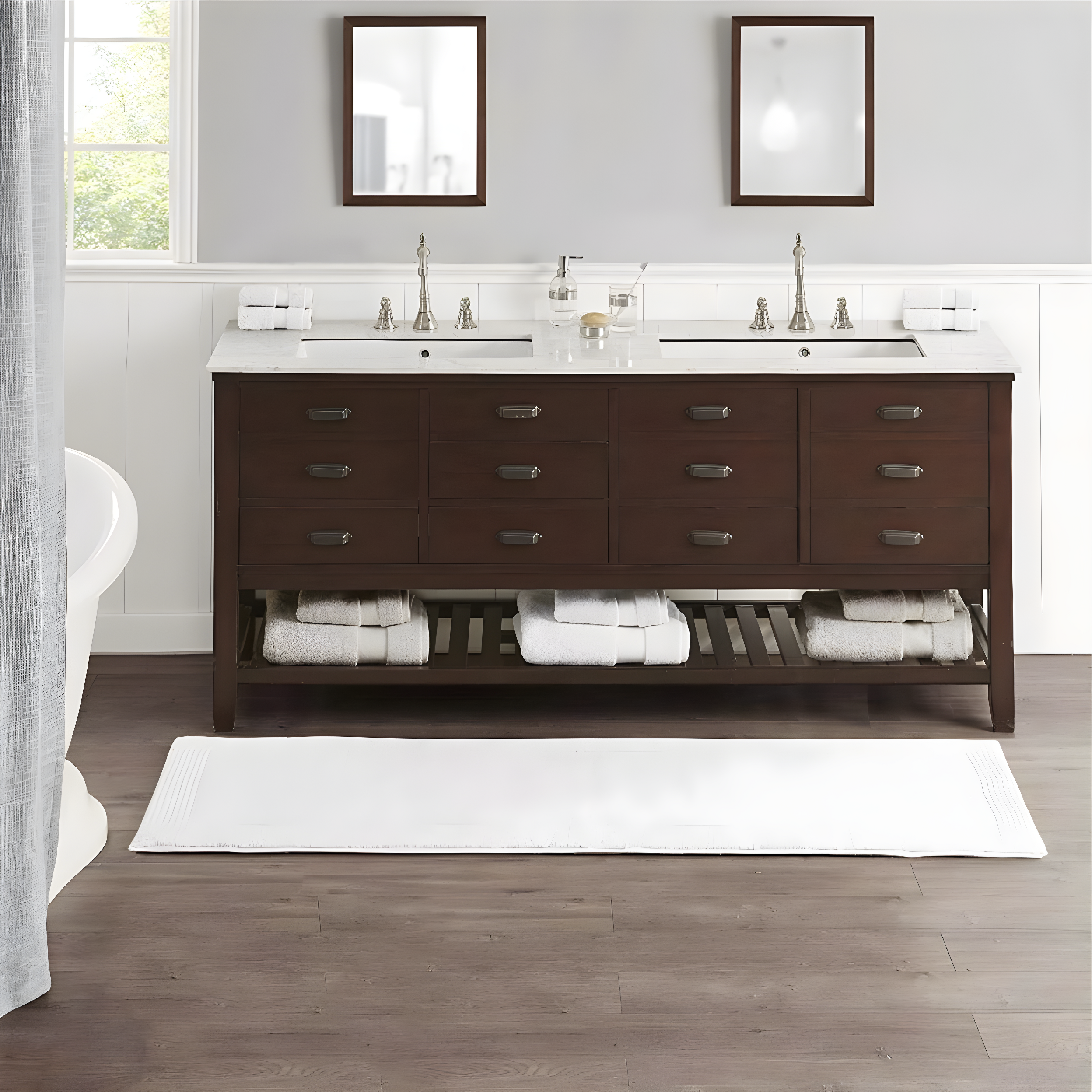 Madison Park Signature Splendor 100% Cotton Tufted 3000 GSM Reversible Bath Rug