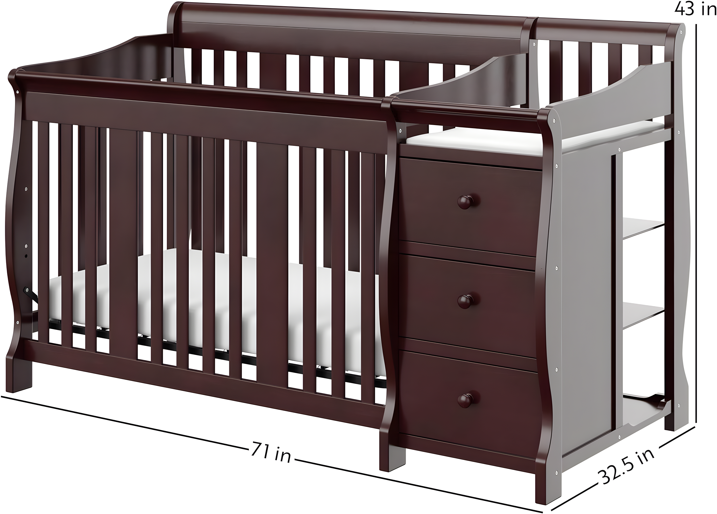 Portofino 5-in-1 Convertible Crib and Changer