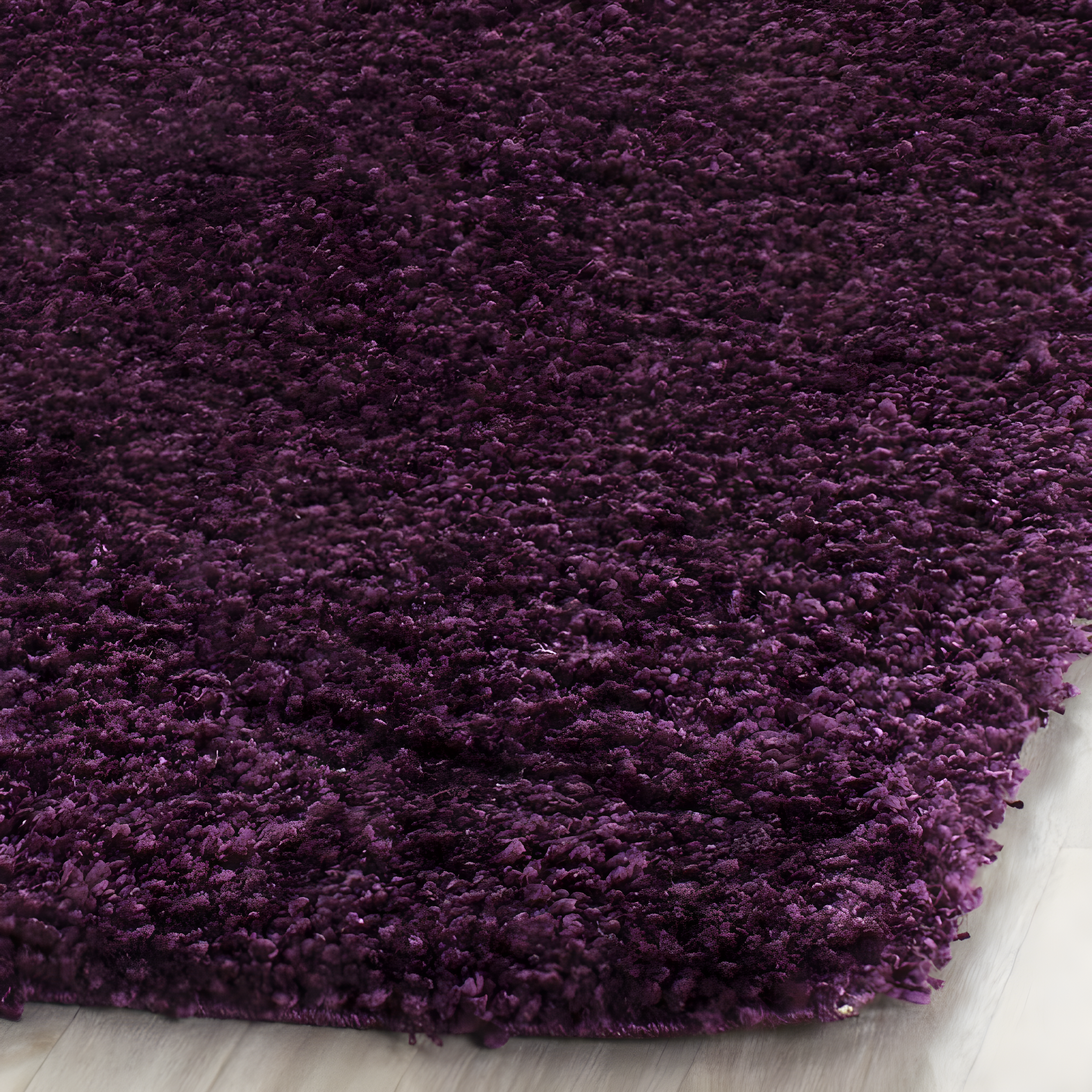 Shag SG151 Power Loomed Area Rug - Purple - 4'x4' - Safavieh.