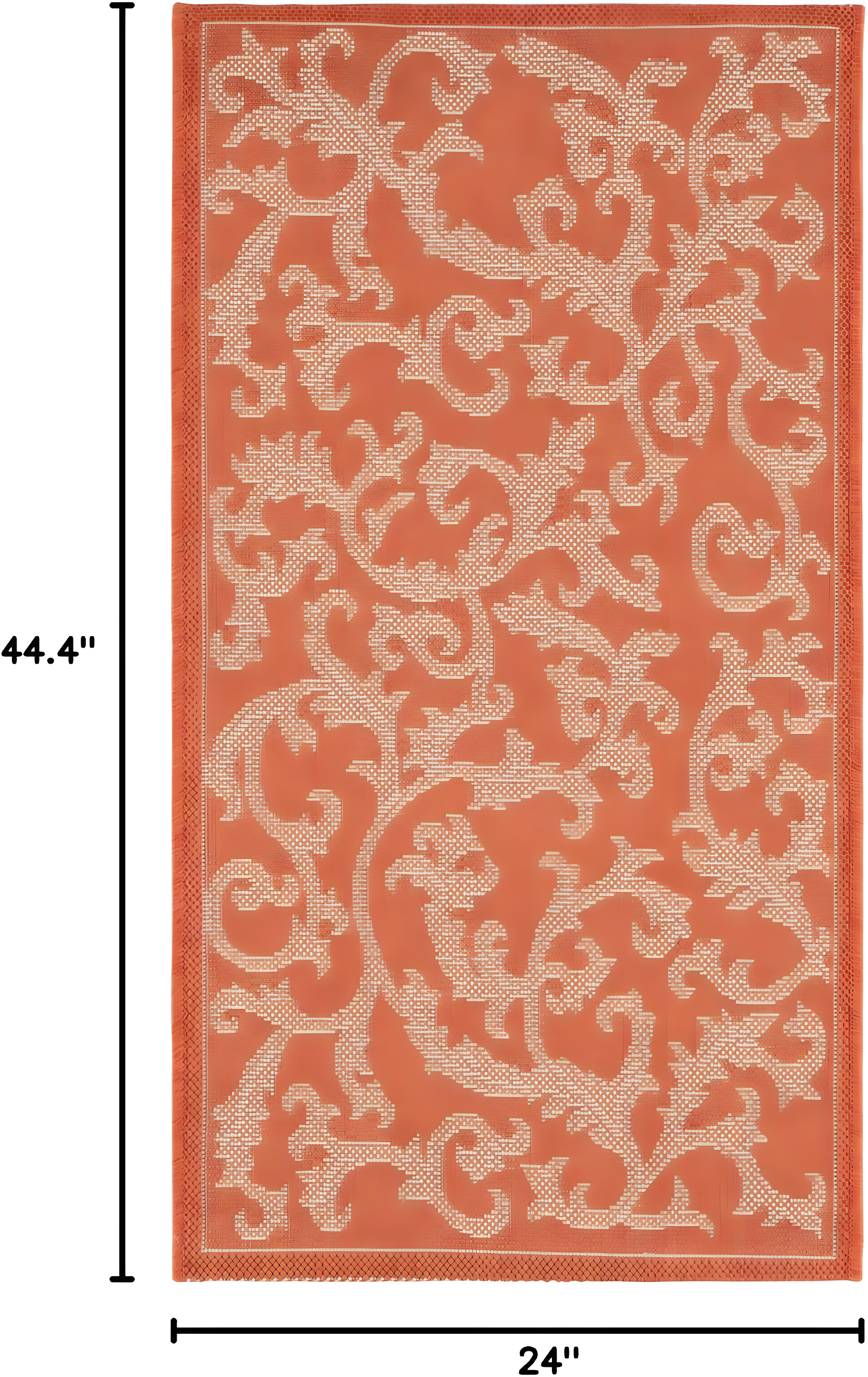 Courtyard CY2653 Power Loomed Indoor and Outdoor Accent Rug - Terracotta/Natural - 2'x3'7" - Safavieh