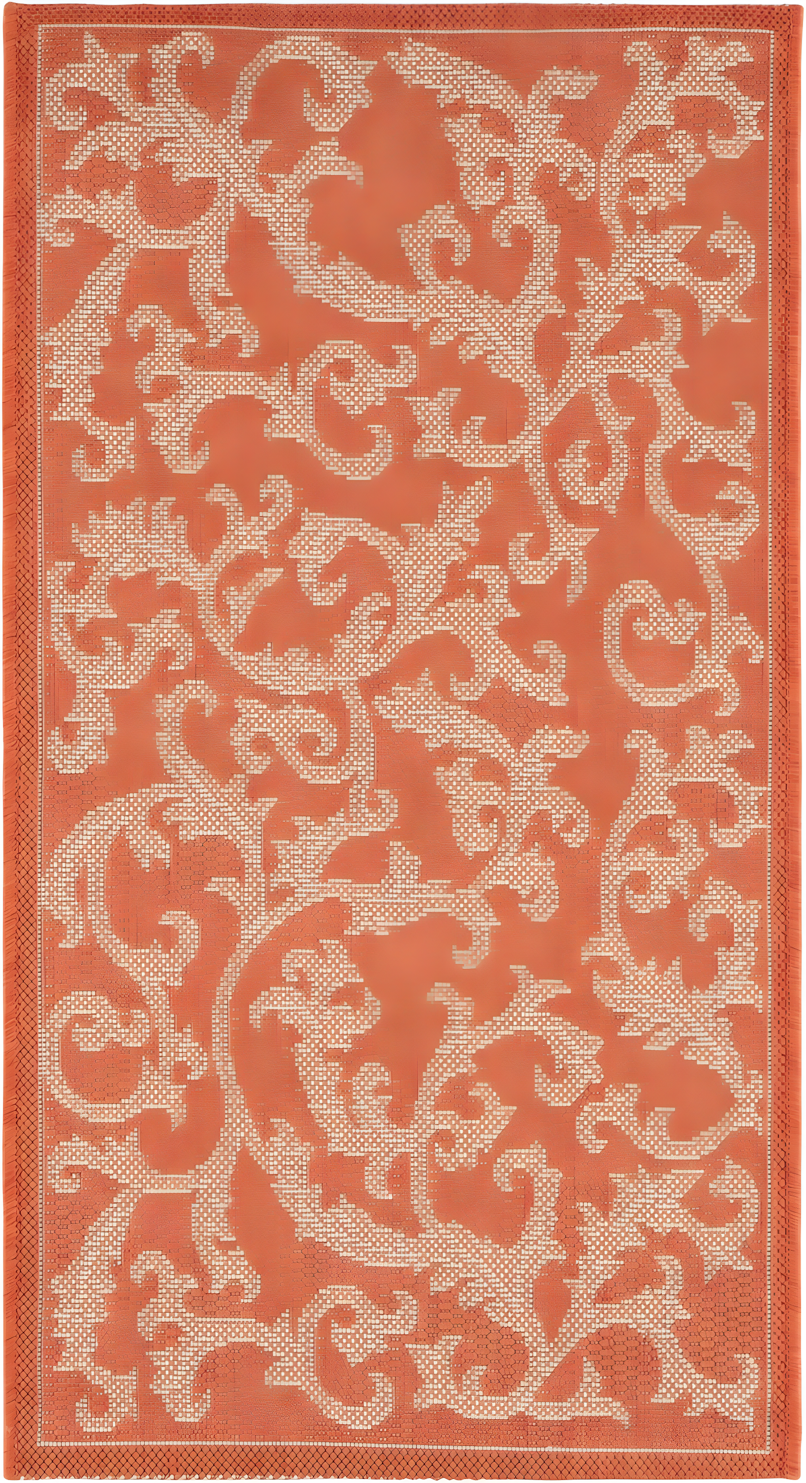 Courtyard CY2653 Power Loomed Indoor and Outdoor Accent Rug - Terracotta/Natural - 2'x3'7" - Safavieh