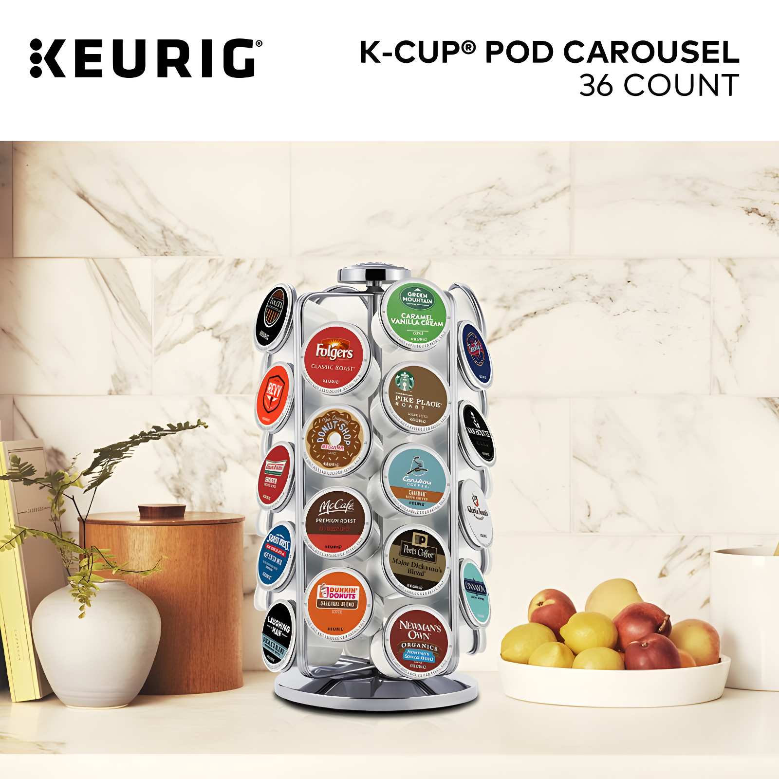 Keurig Keurig Coffee Pod Storage Carousel, Holds 36 K-Cup Pods