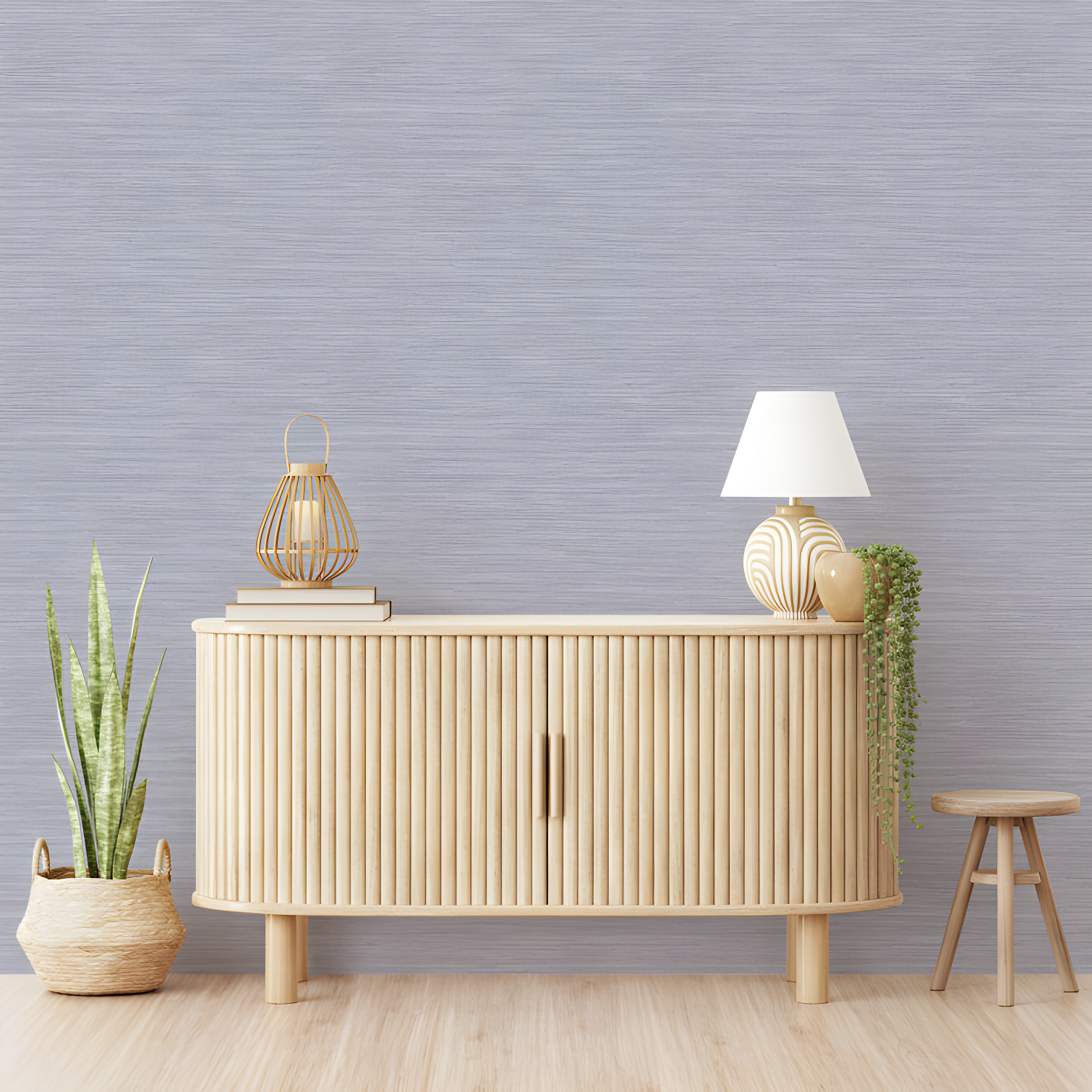 Tempaper & Co.® Faux Horizontal Grasscloth Removable Peel and Stick Wallpaper, Textured Blue, 28 sq. ft.: Vinyl, Prepasted, Abstract Pattern
