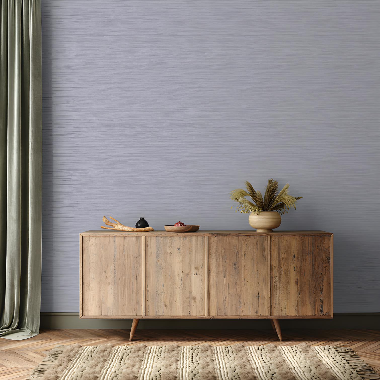 Tempaper & Co.® Faux Horizontal Grasscloth Removable Peel and Stick Wallpaper, Textured Blue, 28 sq. ft.: Vinyl, Prepasted, Abstract Pattern