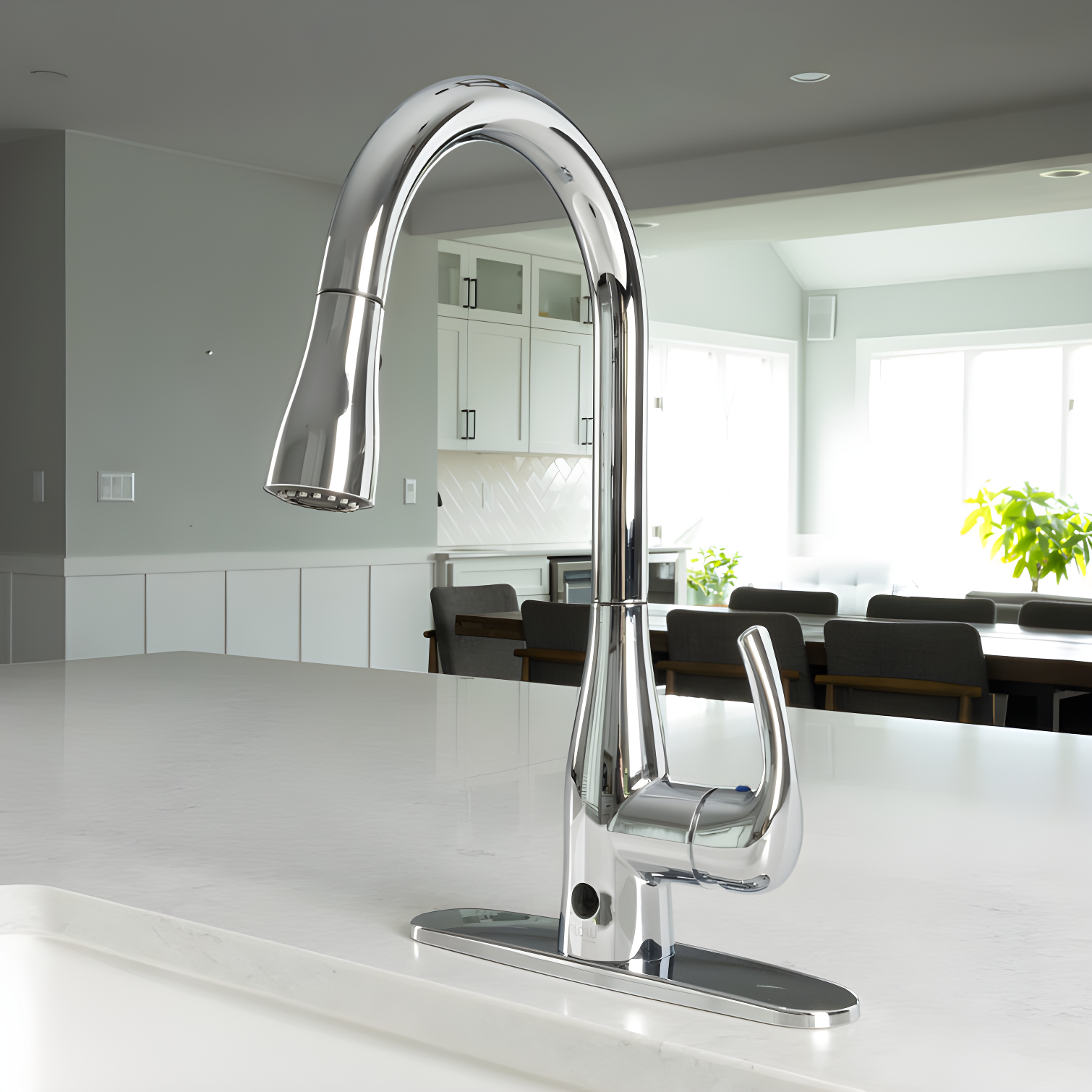 Bio Bidet By BEMIS Pull Down Touchless Kitchen Faucet