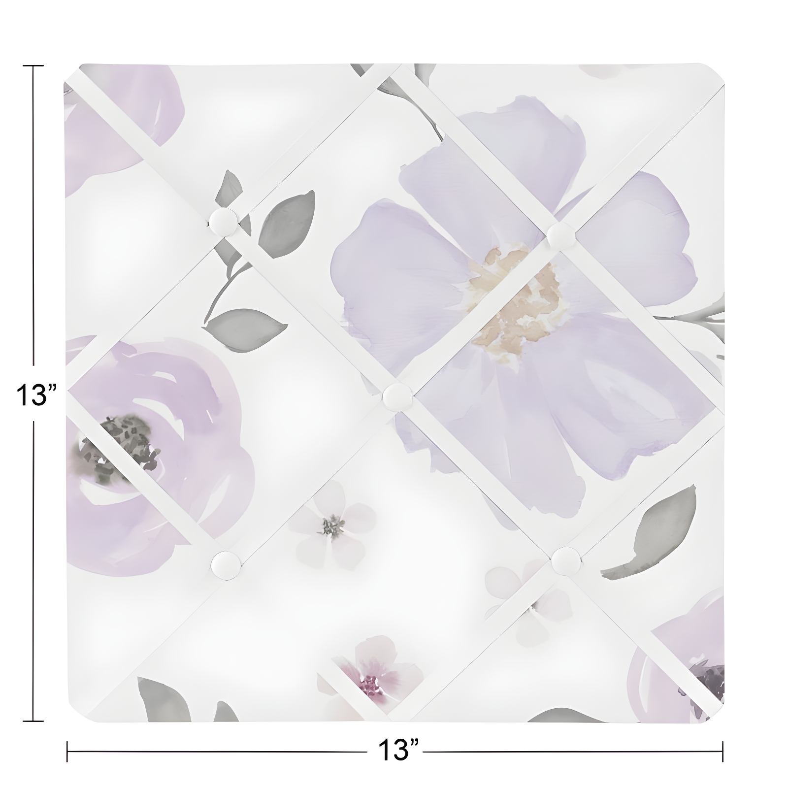 Sweet Jojo Designs Watercolor Floral Wall Mounted Photo Memo Board