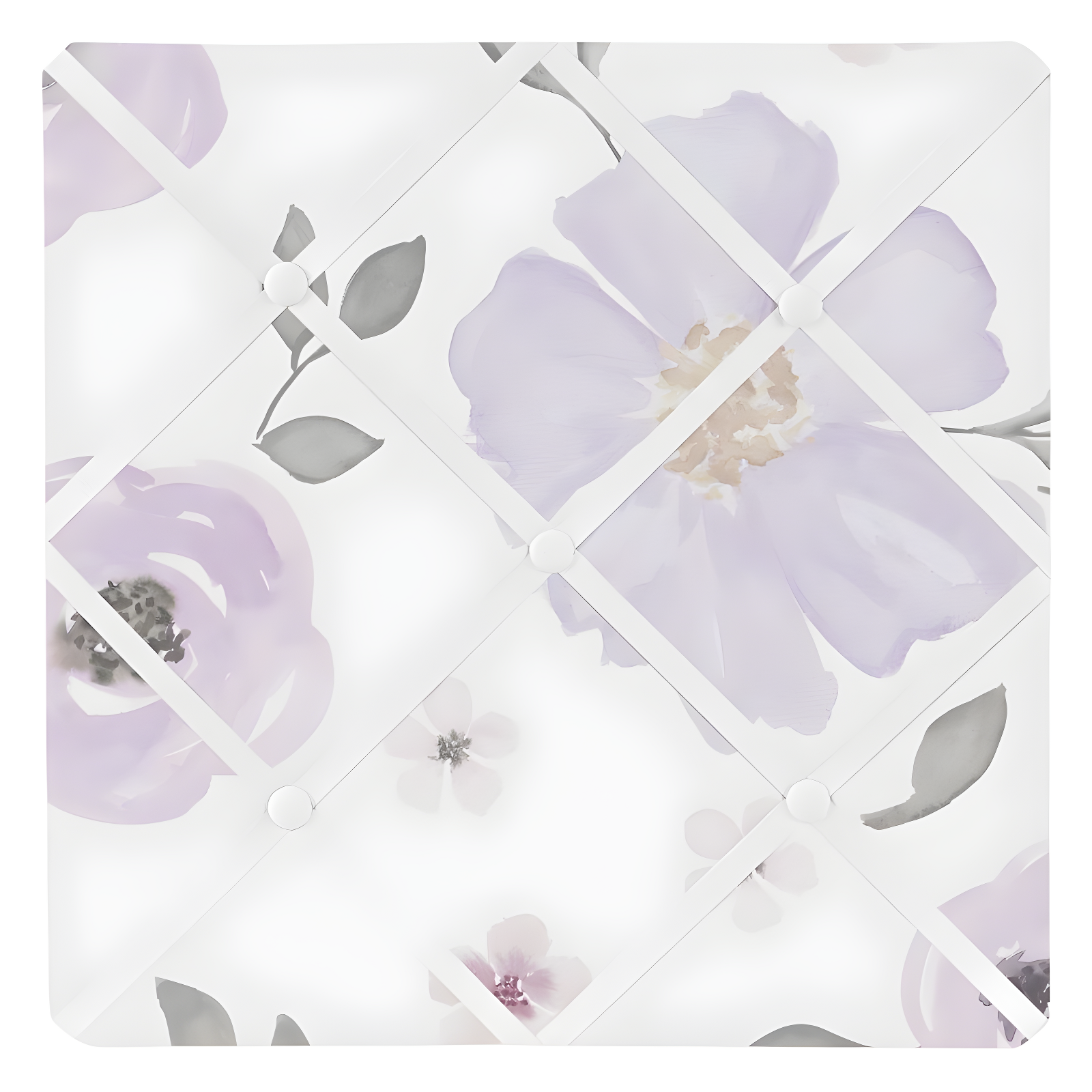 Sweet Jojo Designs Watercolor Floral Wall Mounted Photo Memo Board