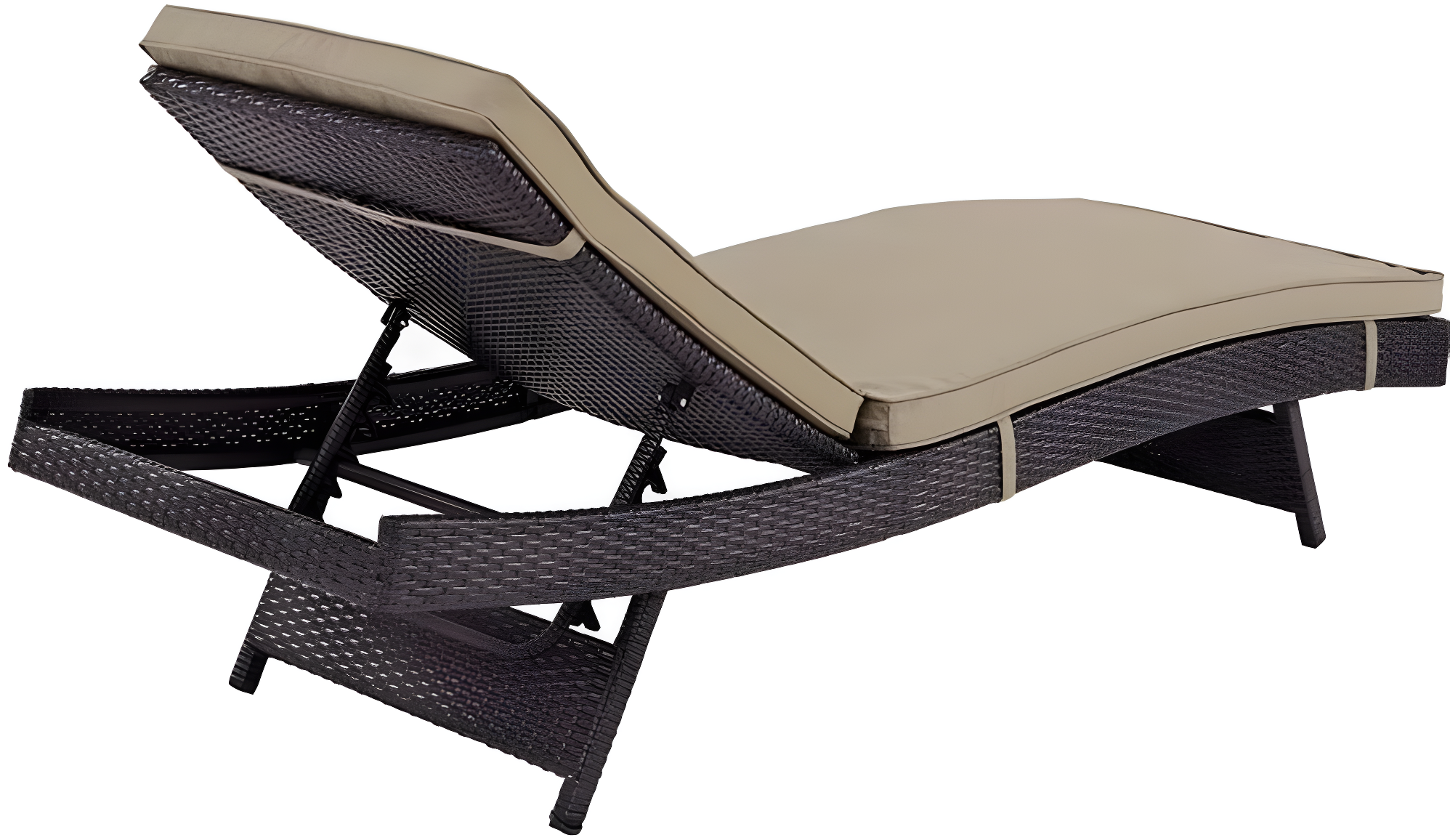 Modway Convene Outdoor Patio ChaiseSet of 2 in Espresso Mocha