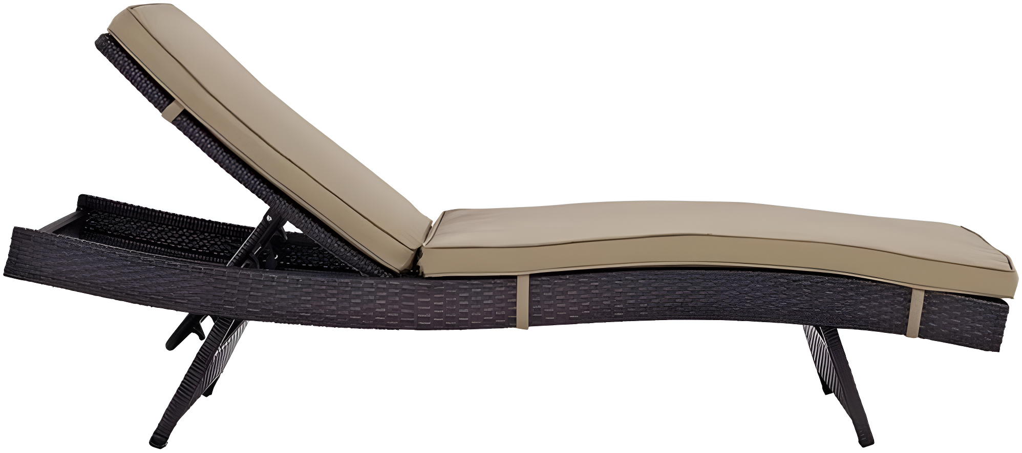 Modway Convene Outdoor Patio ChaiseSet of 2 in Espresso Mocha